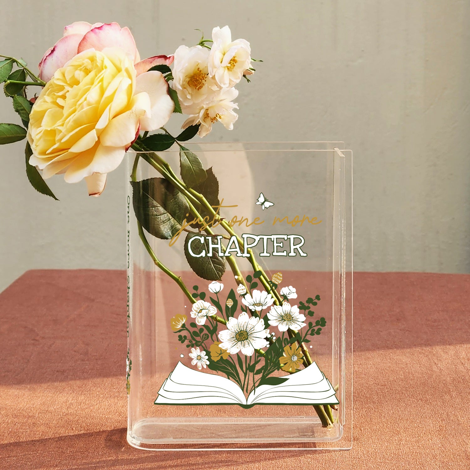 Just One More Chapter Acrylic Book Vase - Colorful