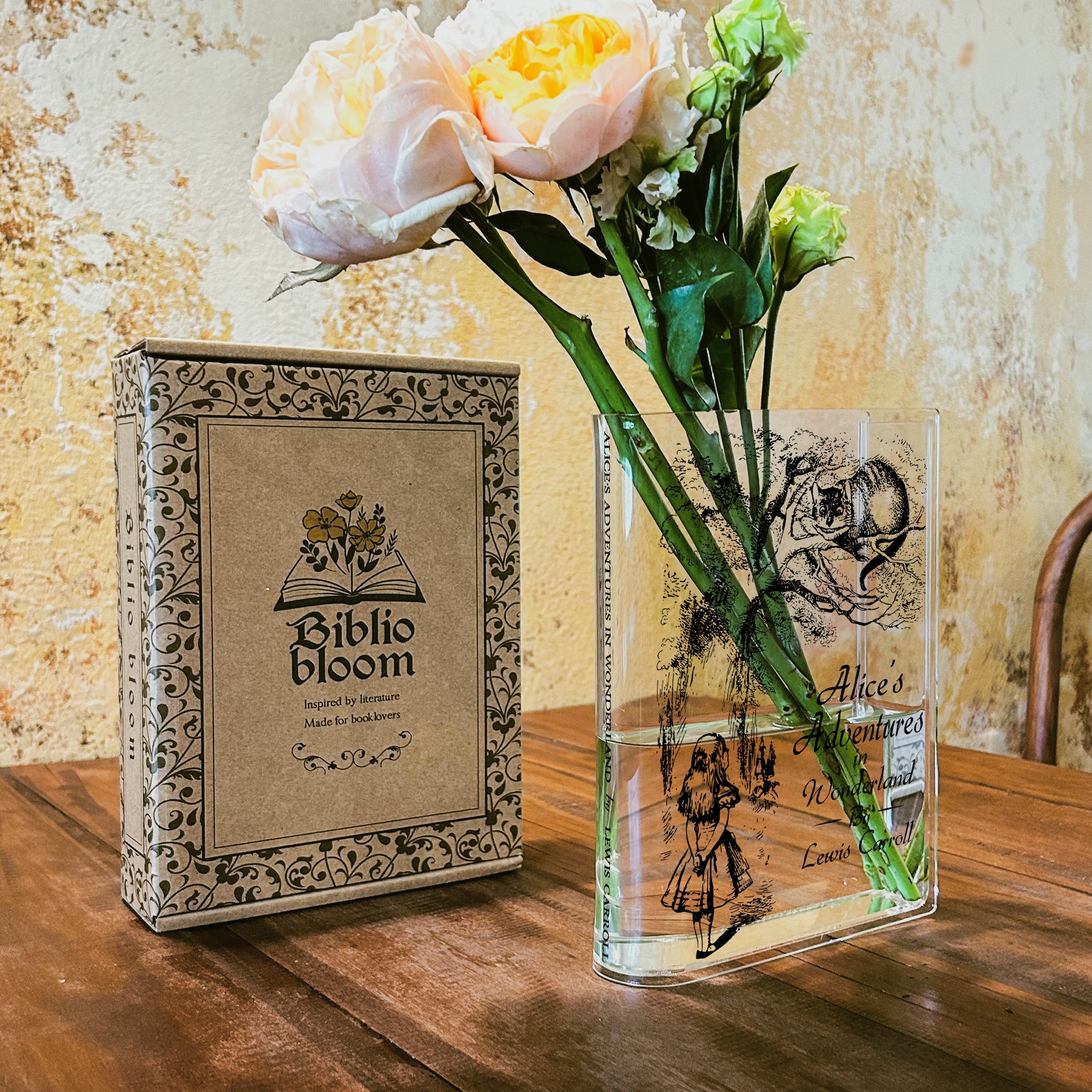 Alice in Wonderland Acrylic Book Vase