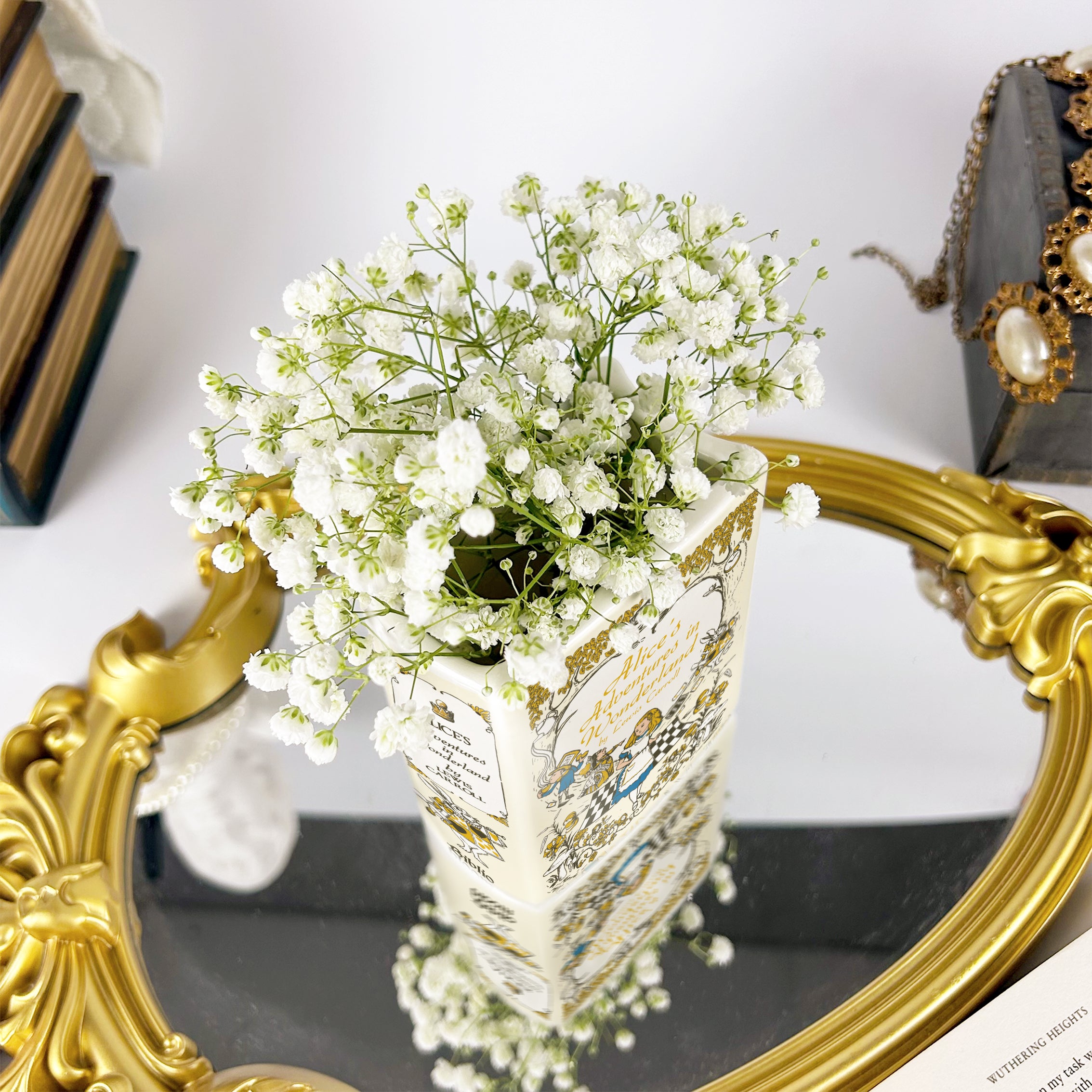 Alice in Wonderland Ceramic Book Vase II - Small