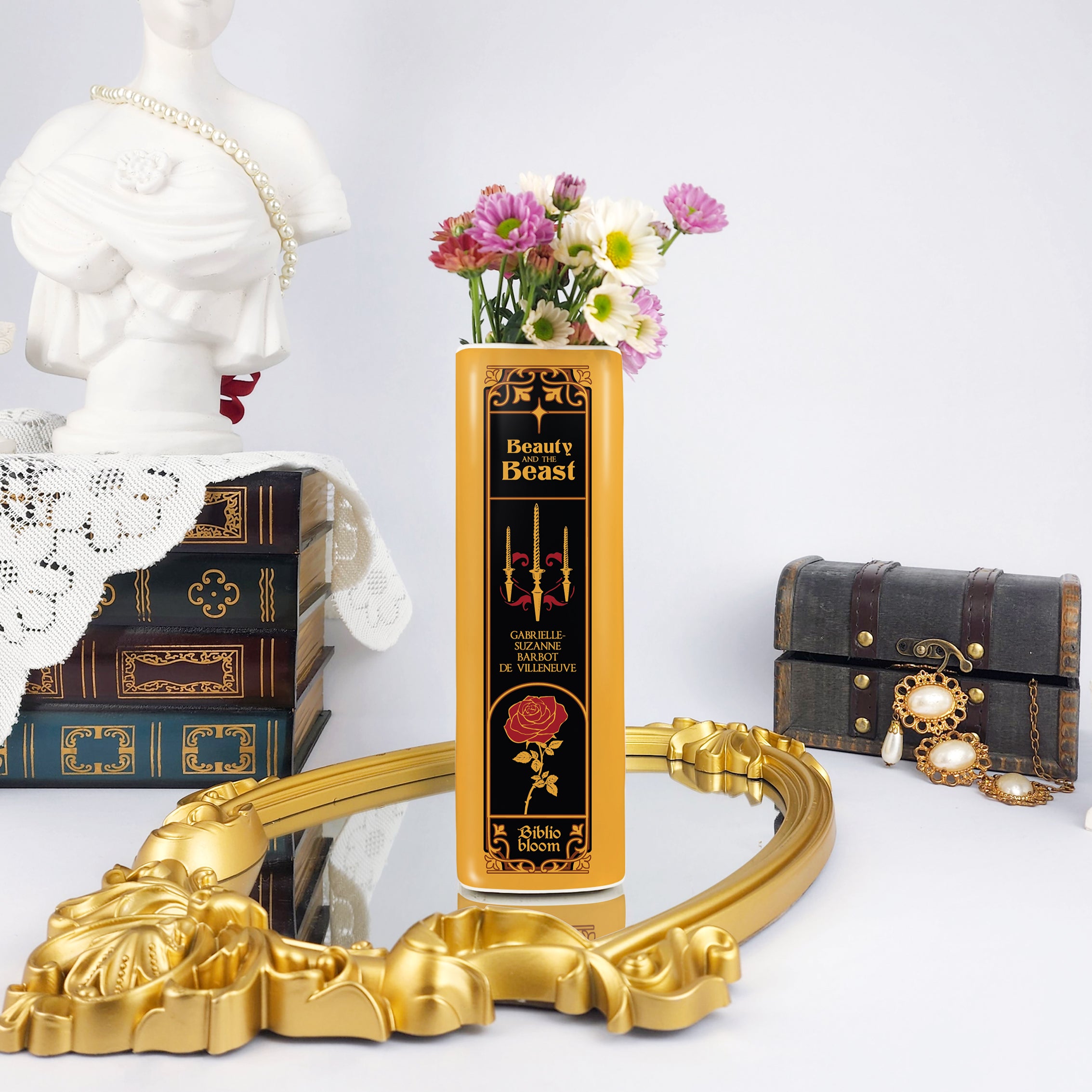 Beauty and the Beast Ceramic Book Vase - Large