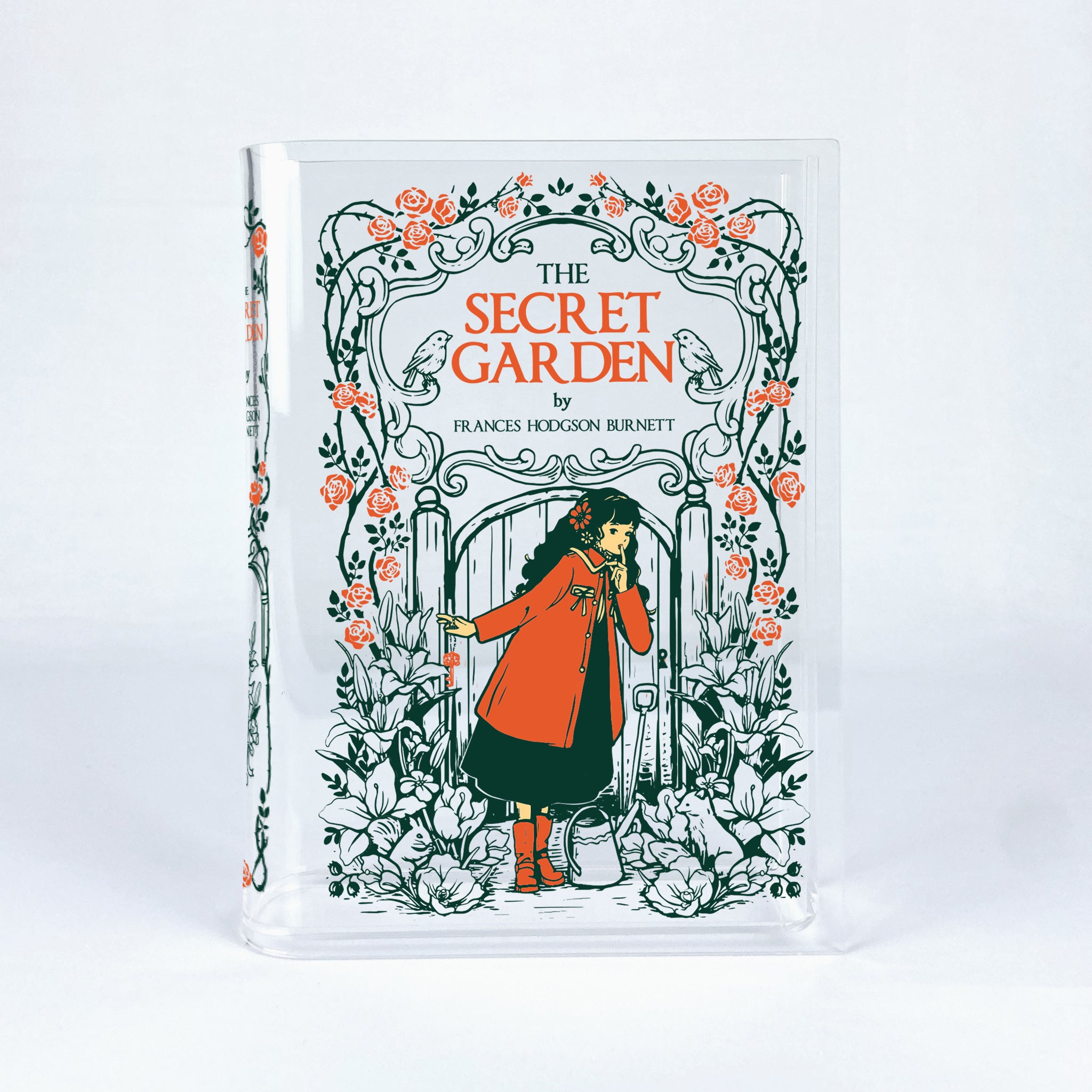The Secret Garden Acrylic Book Vase - Black Hair