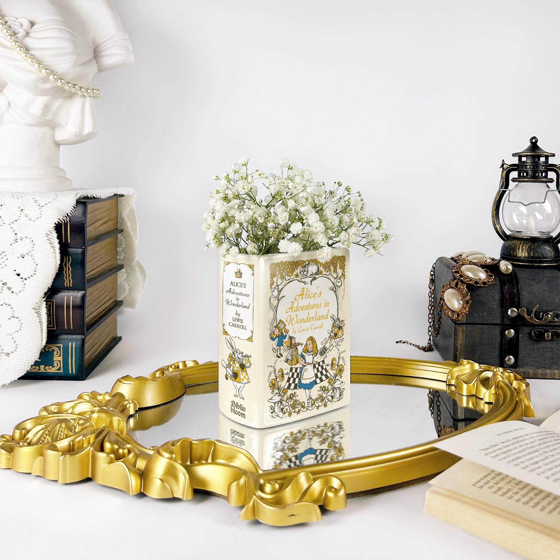 Alice in Wonderland Ceramic Book Vase II - Small