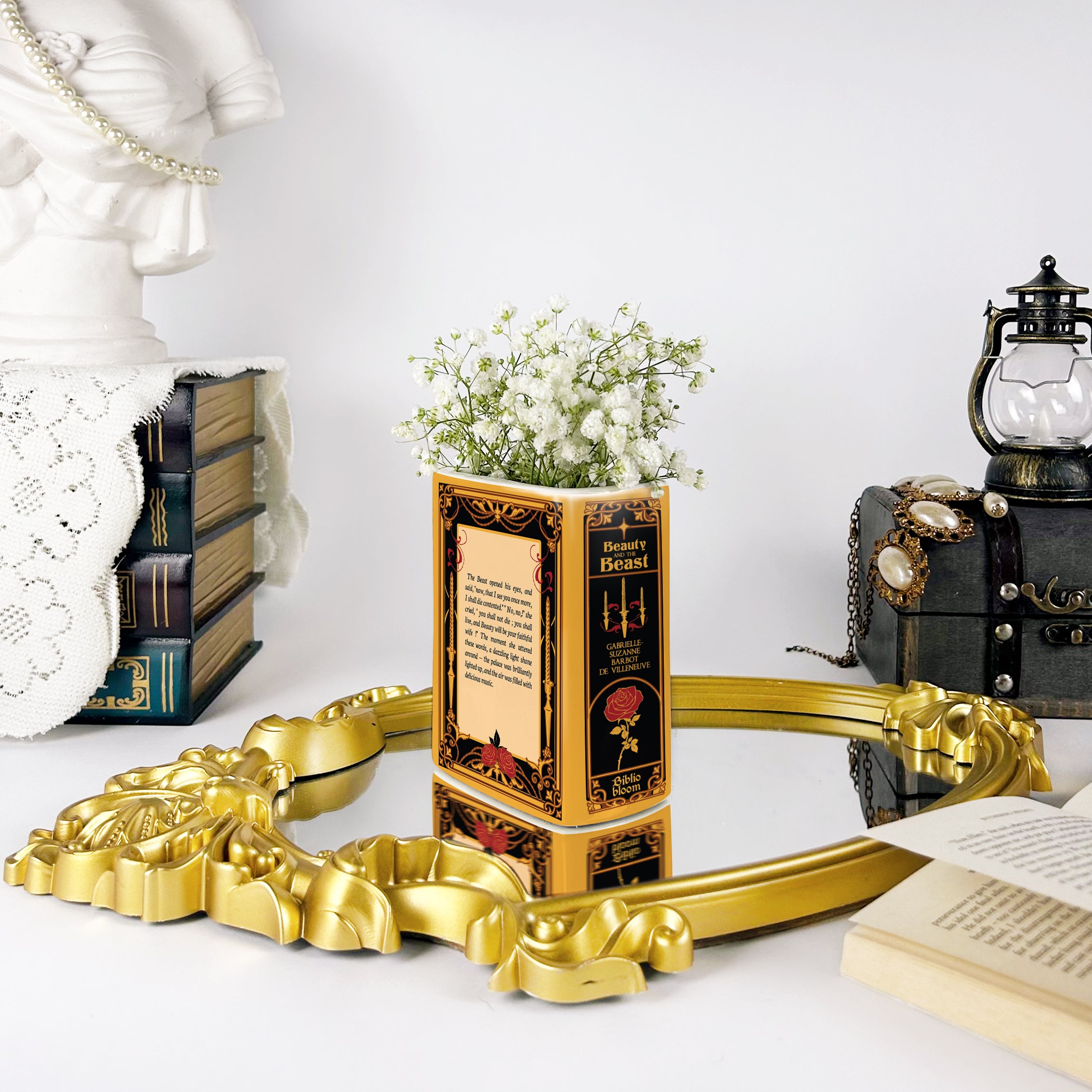 Beauty and the Beast Ceramic Book Vase - Small