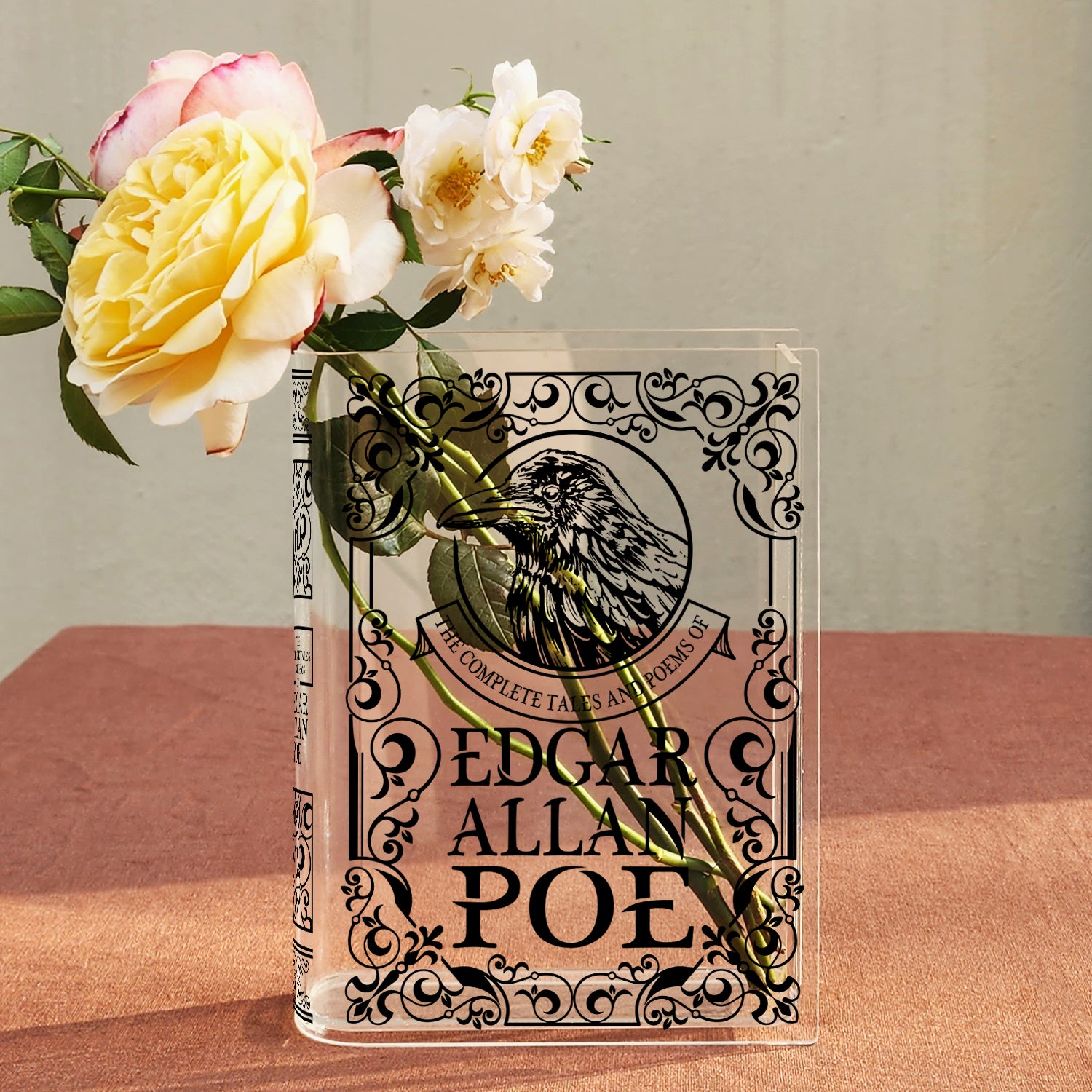 Edgar Allan Poe Acrylic Book Vase