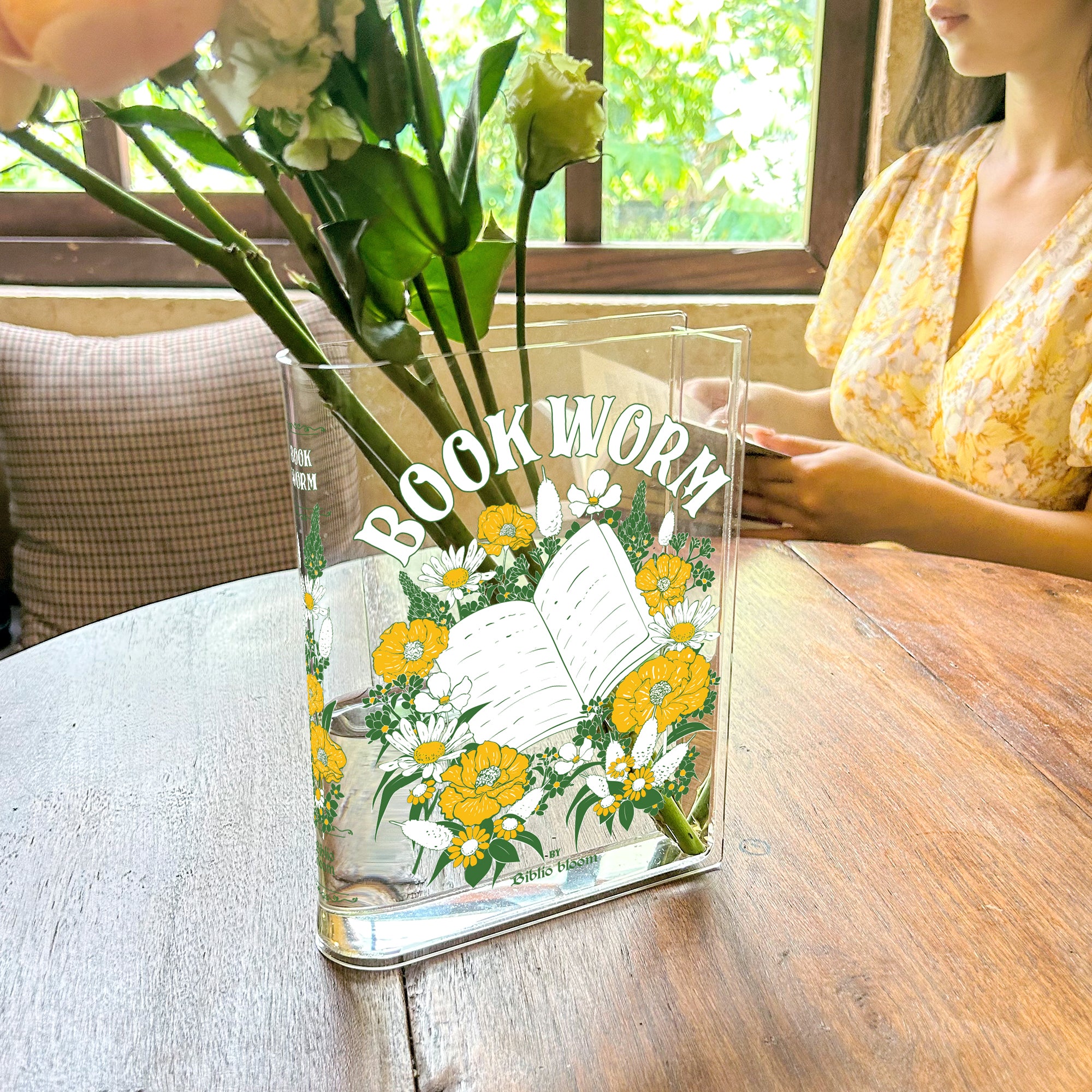 Bookworm Acrylic Book Vase