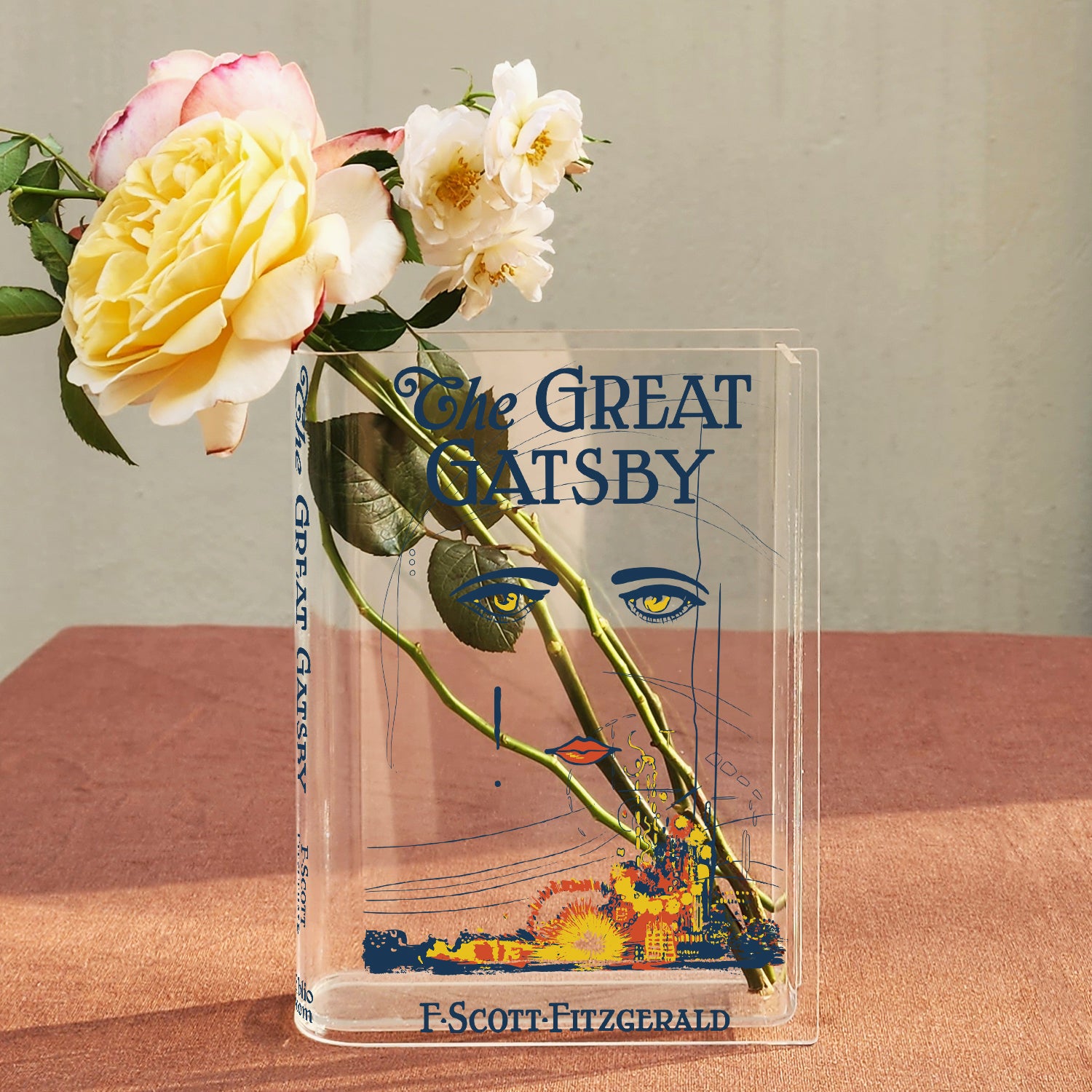 The Great Gatsby Acrylic Book Vase - Colorful