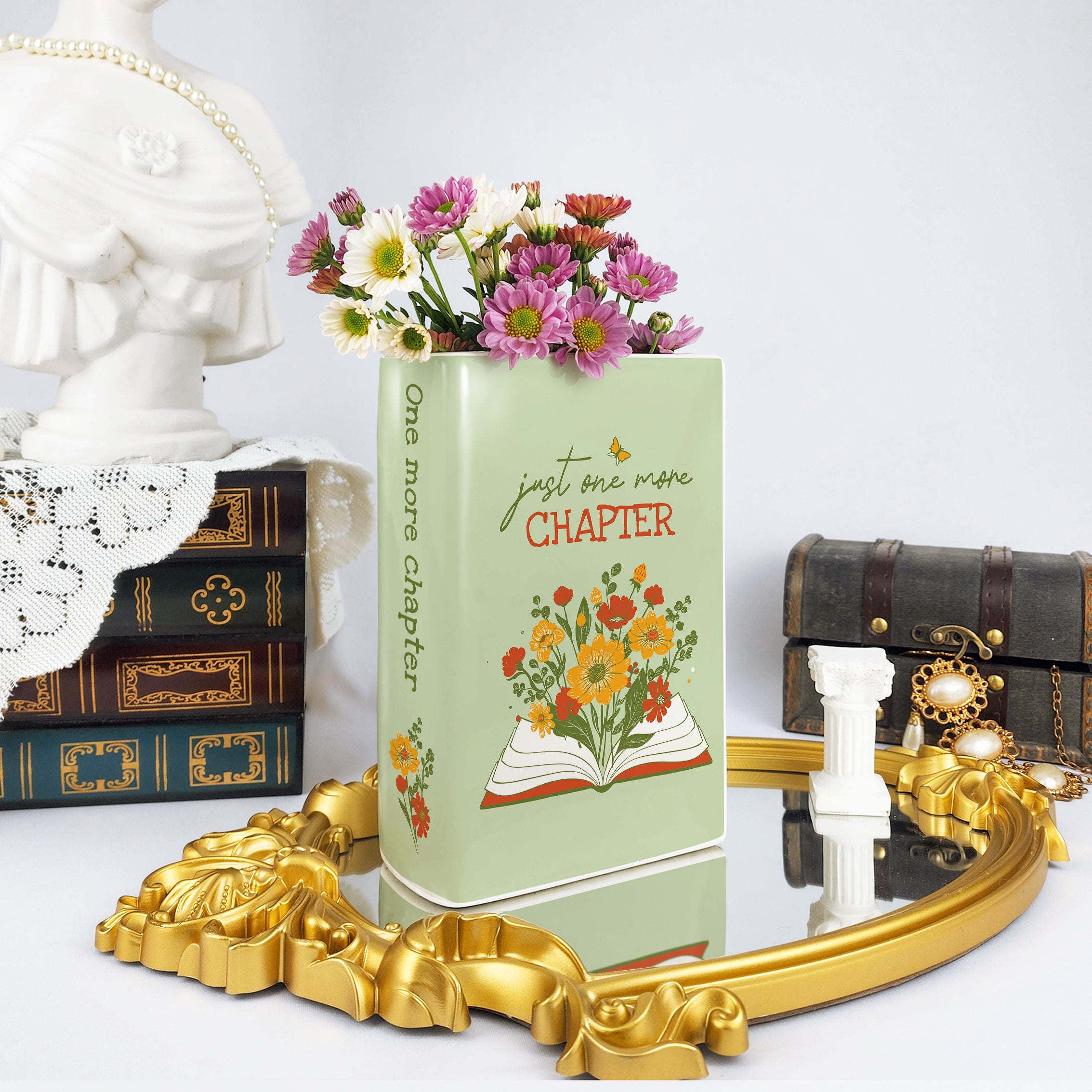 Just One More Chapter Ceramic Book Vase - Large