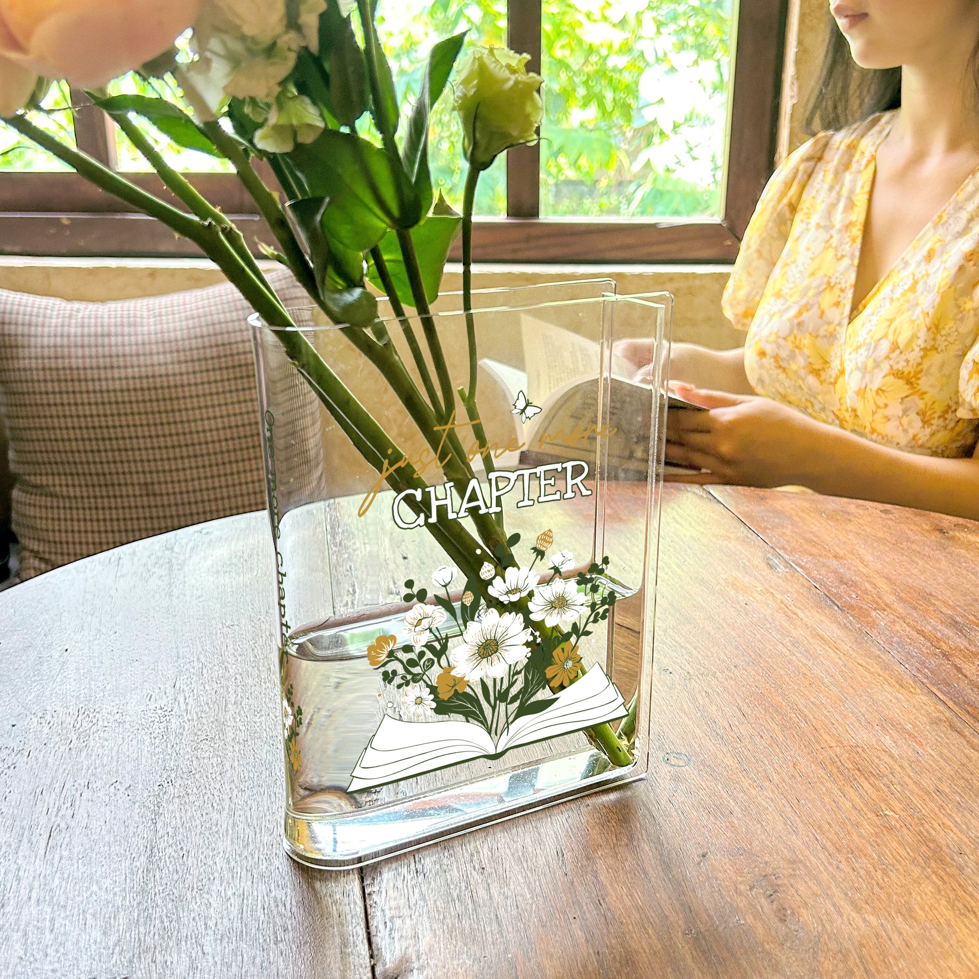 Just One More Chapter Acrylic Book Vase - Colorful