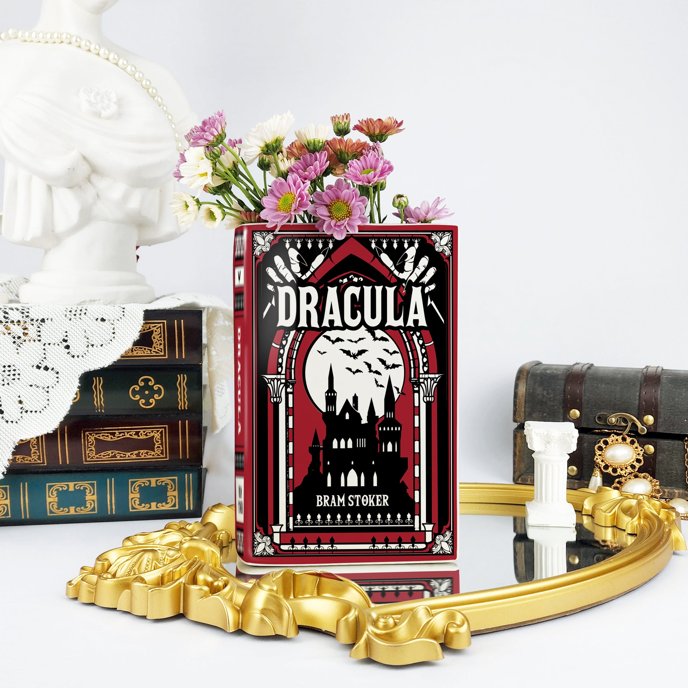 Dracula Ceramic Book Vase - Large