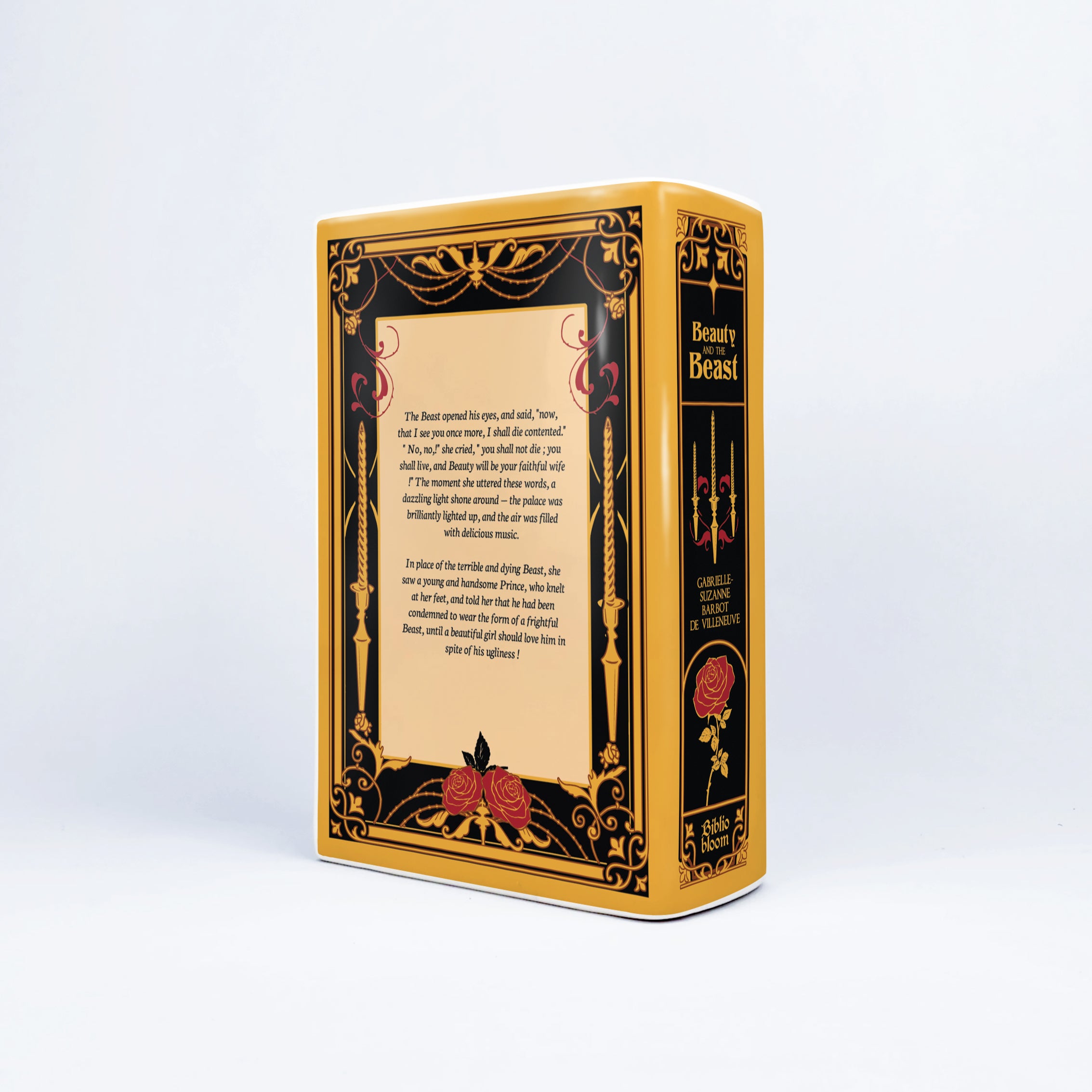 Beauty and the Beast Ceramic Book Vase - Large