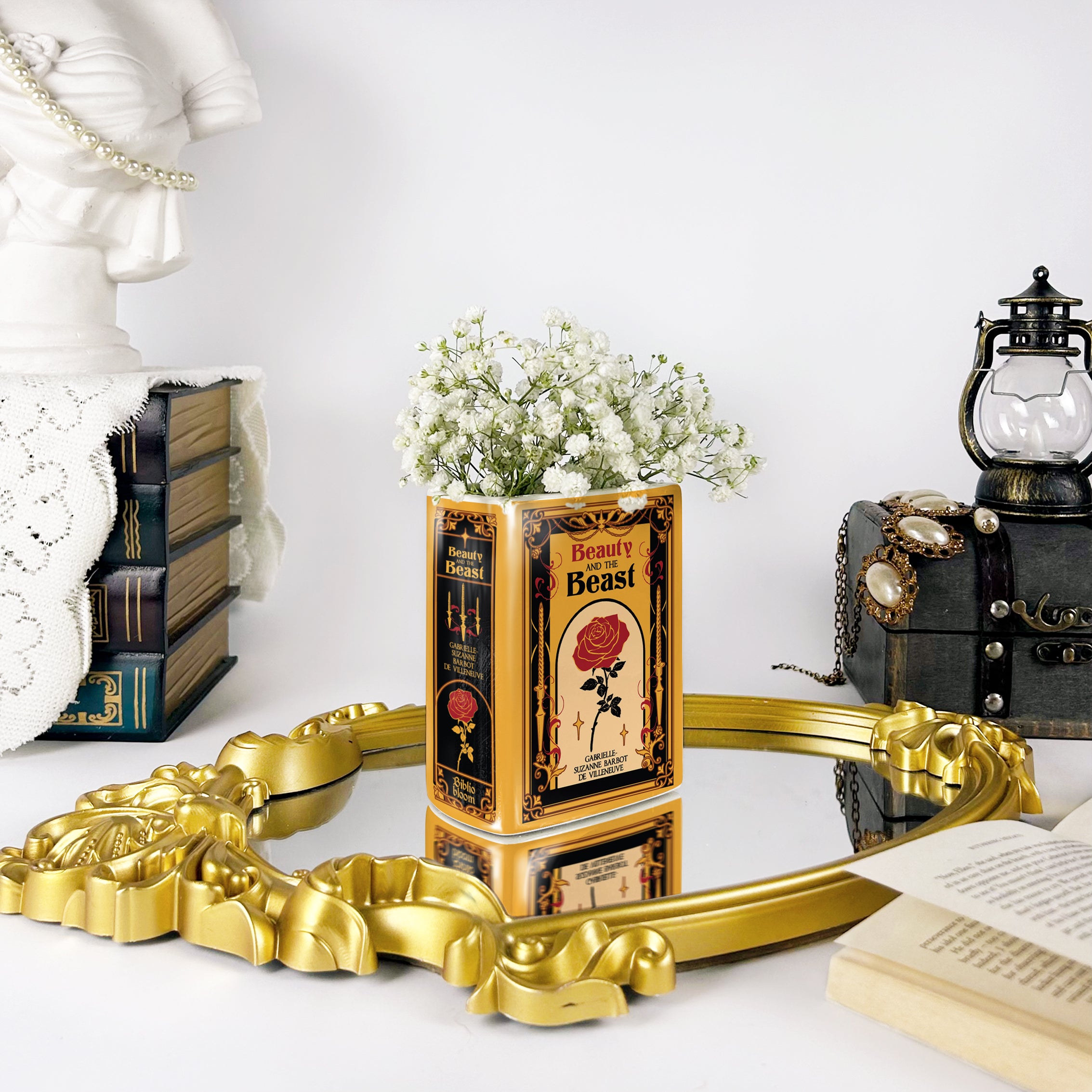 Beauty and the Beast Ceramic Book Vase - Small