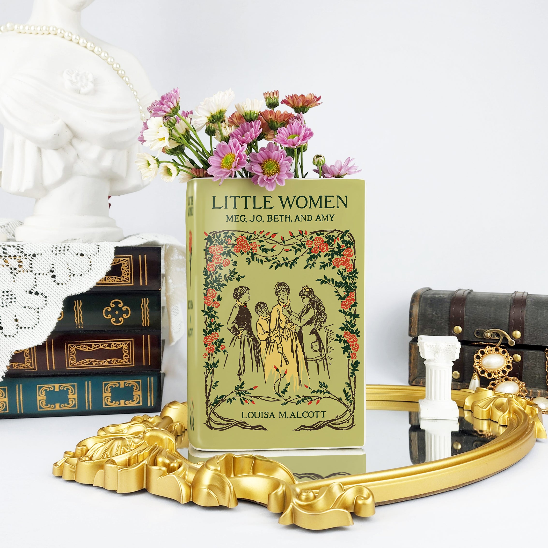 Little Women Ceramic Book Vase - Large
