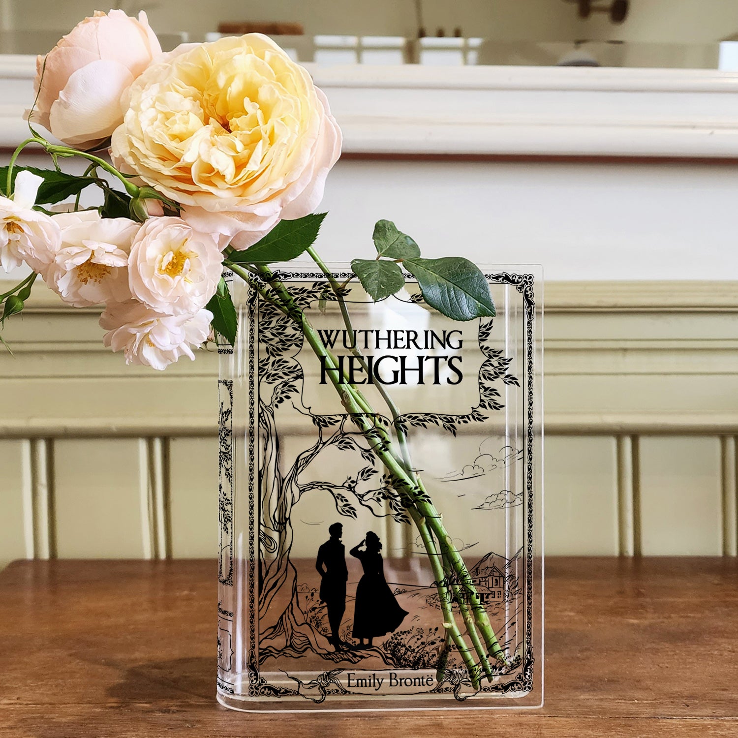 Wuthering Heights Acrylic Book Vase - Black