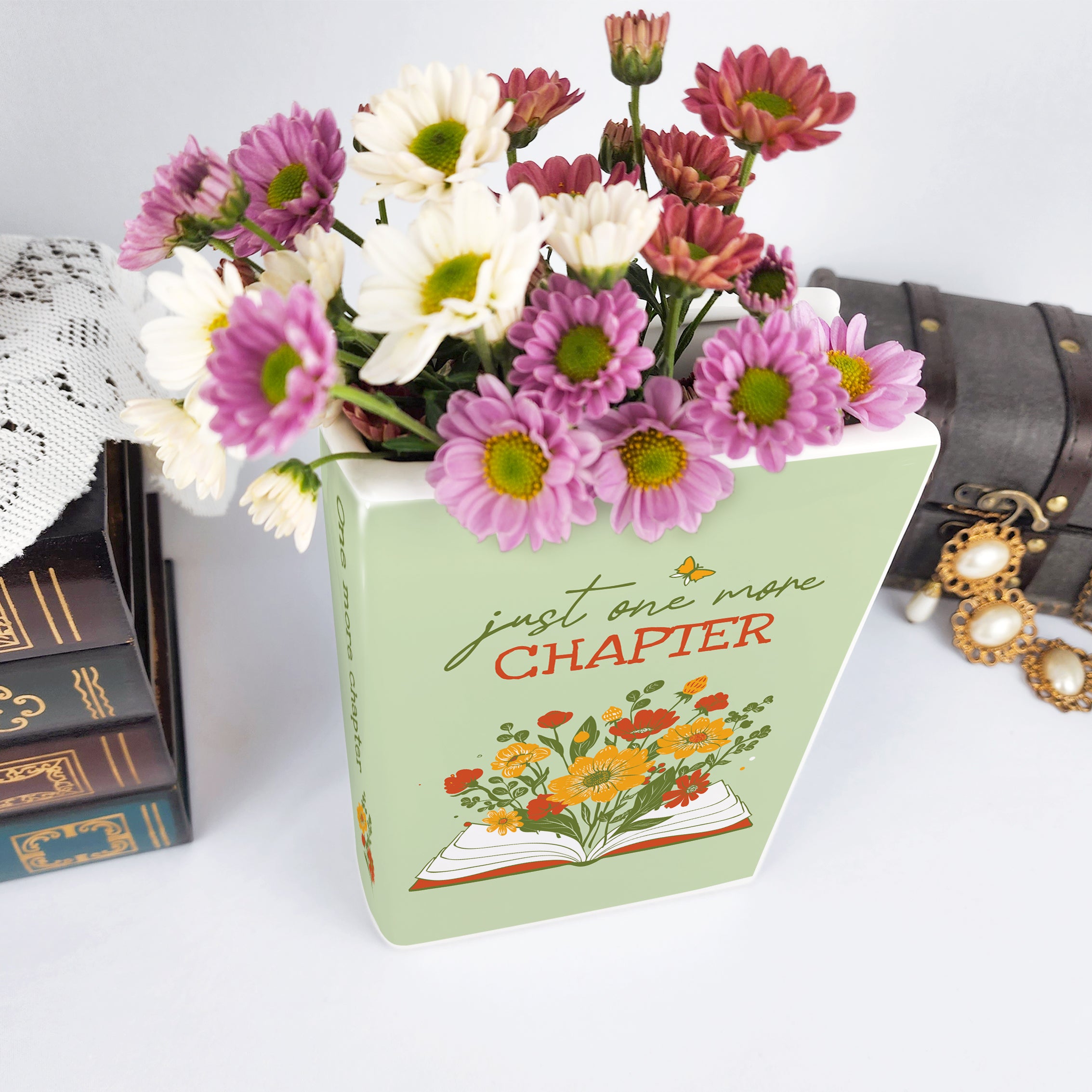 Just One More Chapter Ceramic Book Vase - Large