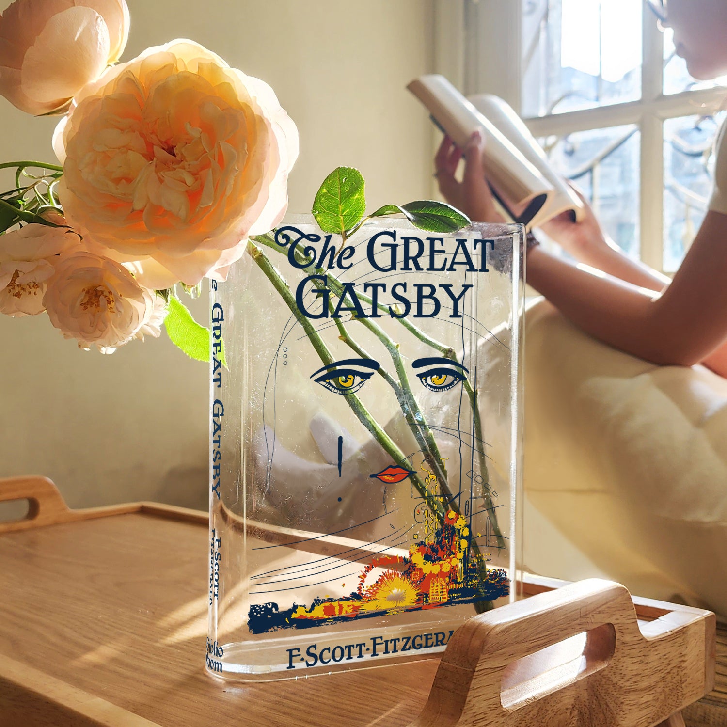 The Great Gatsby Acrylic Book Vase - Colorful