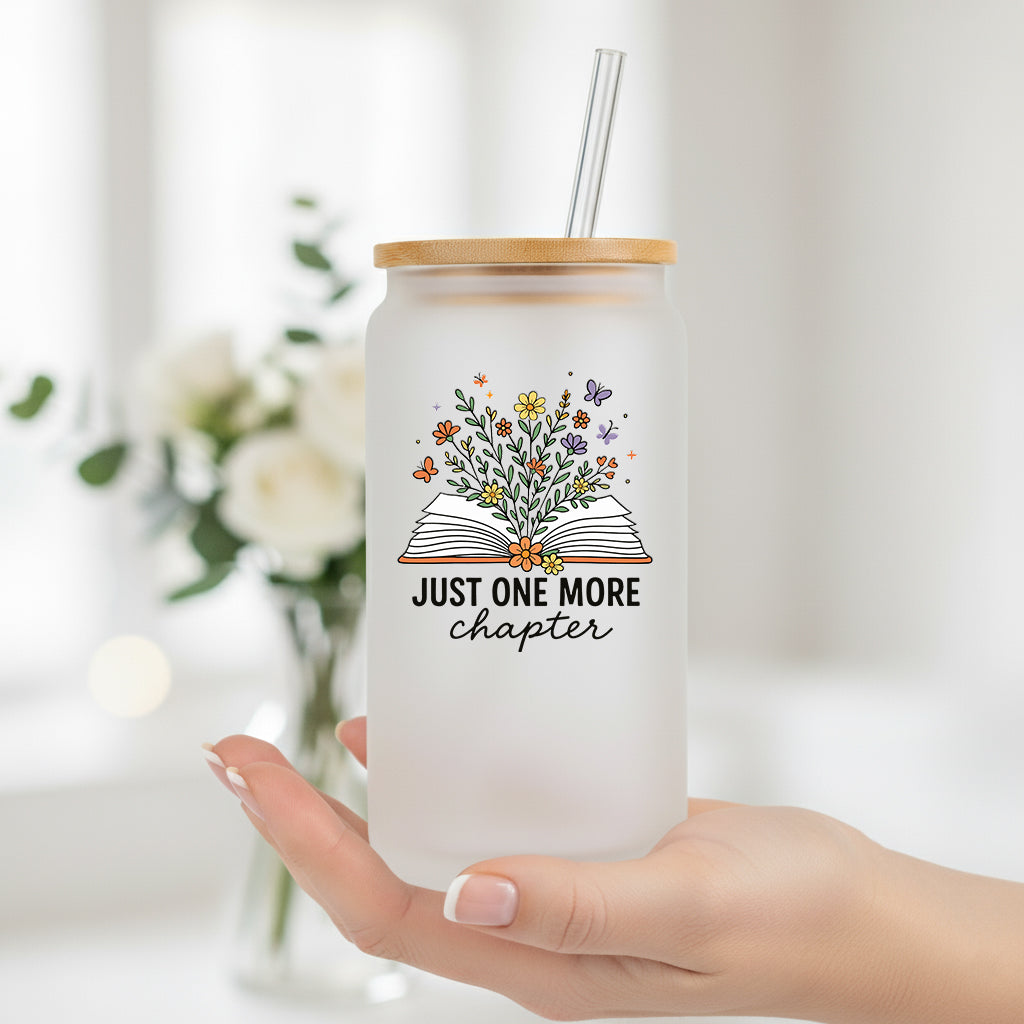 Just One More Chapter Glass Tumbler