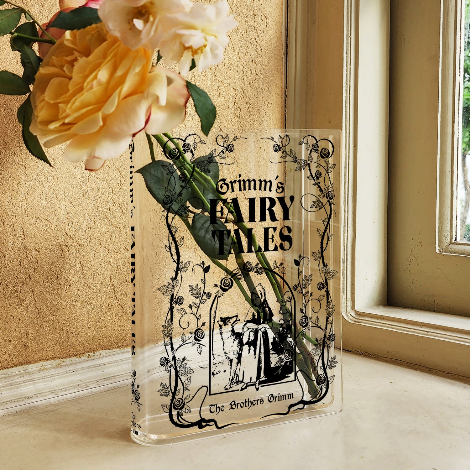 Grimms' Fairy Tales Acrylic Book Vase