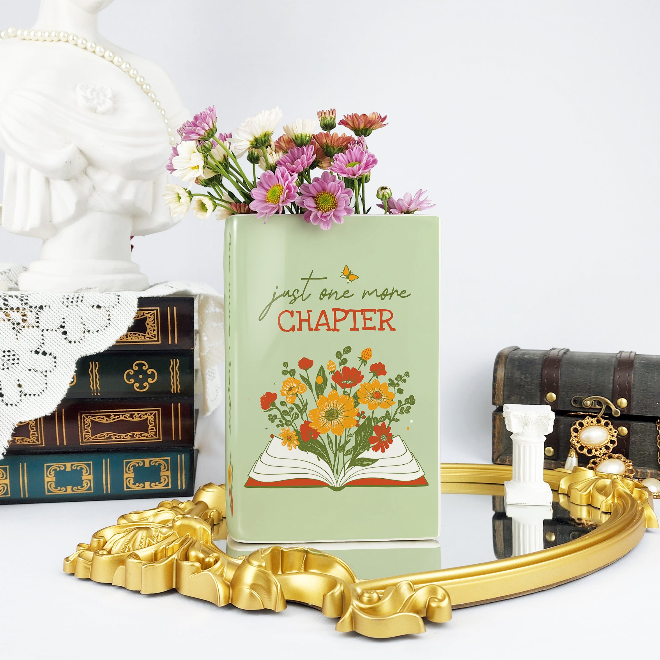 Just One More Chapter Ceramic Book Vase - Large