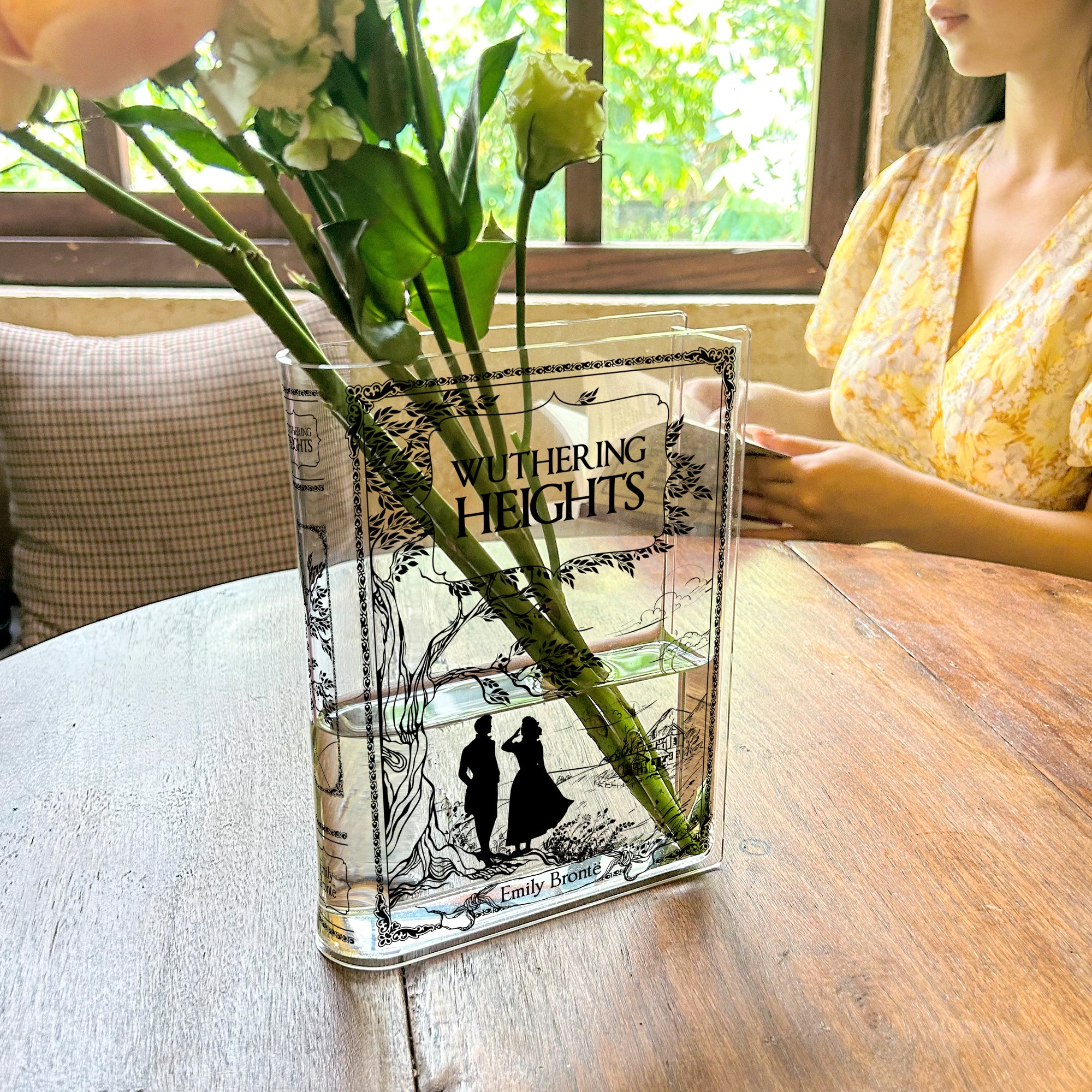 Wuthering Heights Acrylic Book Vase - Black