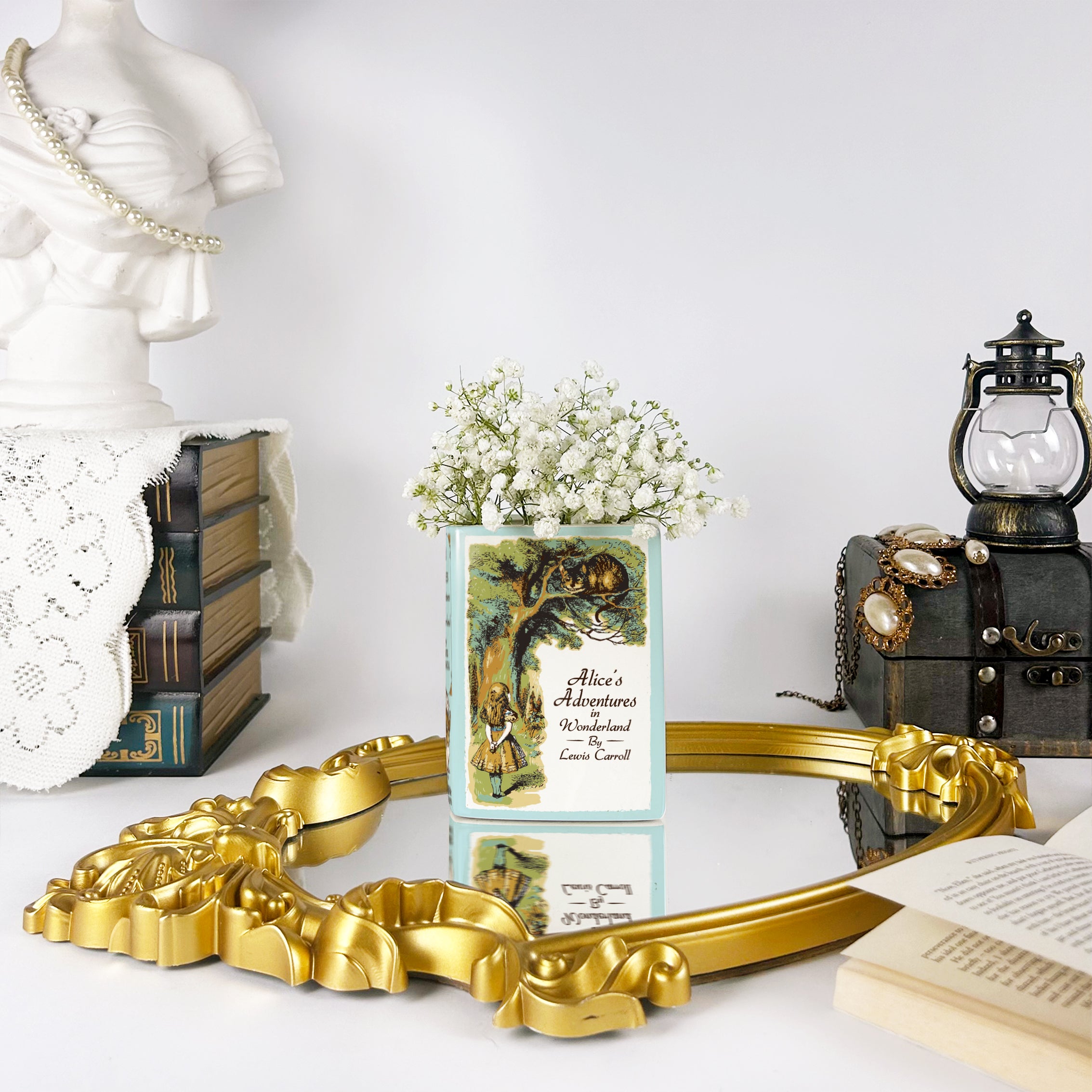 Alice in Wonderland Ceramic Book Vase - Small