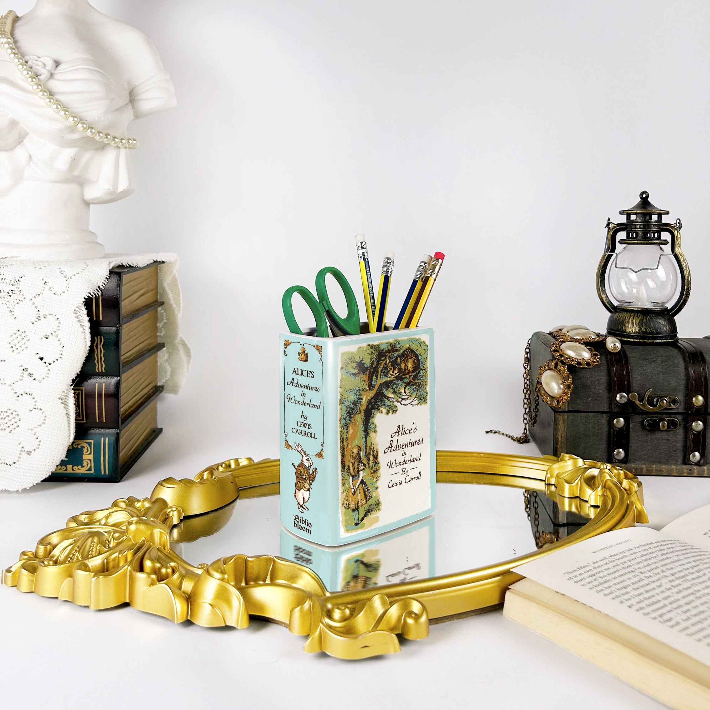 Alice in Wonderland Ceramic Book Vase - Small