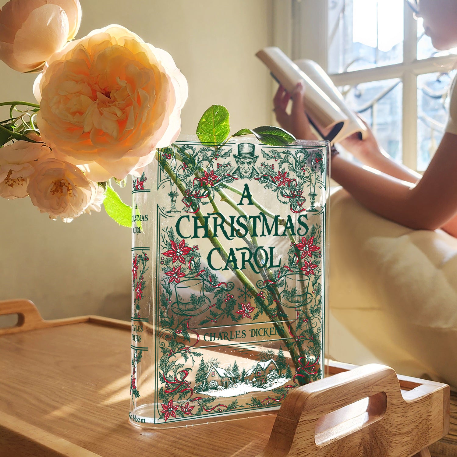 A Christmas Carol Acrylic Book Vase