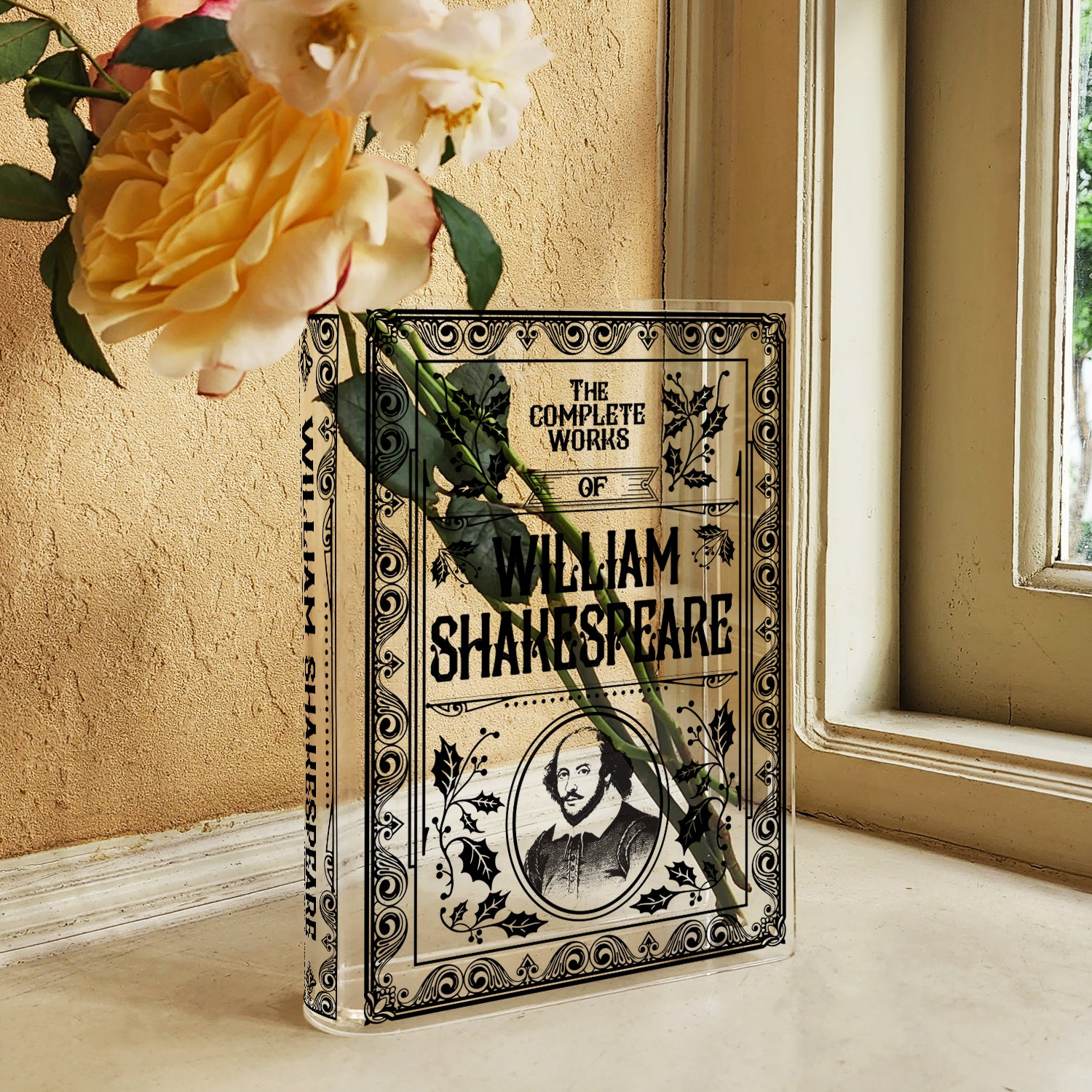 William Shakespeare Acrylic Book Vase