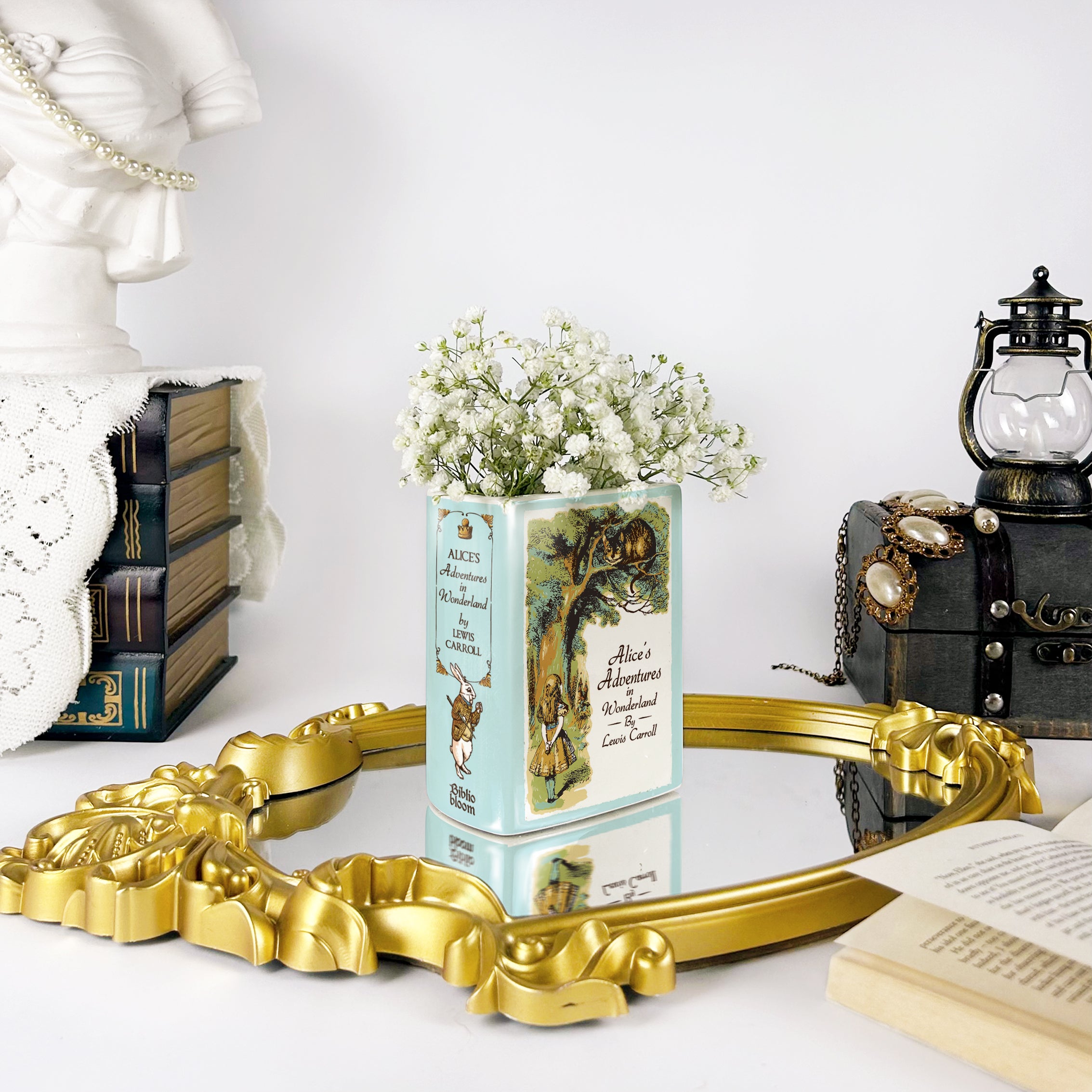 Alice in Wonderland Ceramic Book Vase - Small