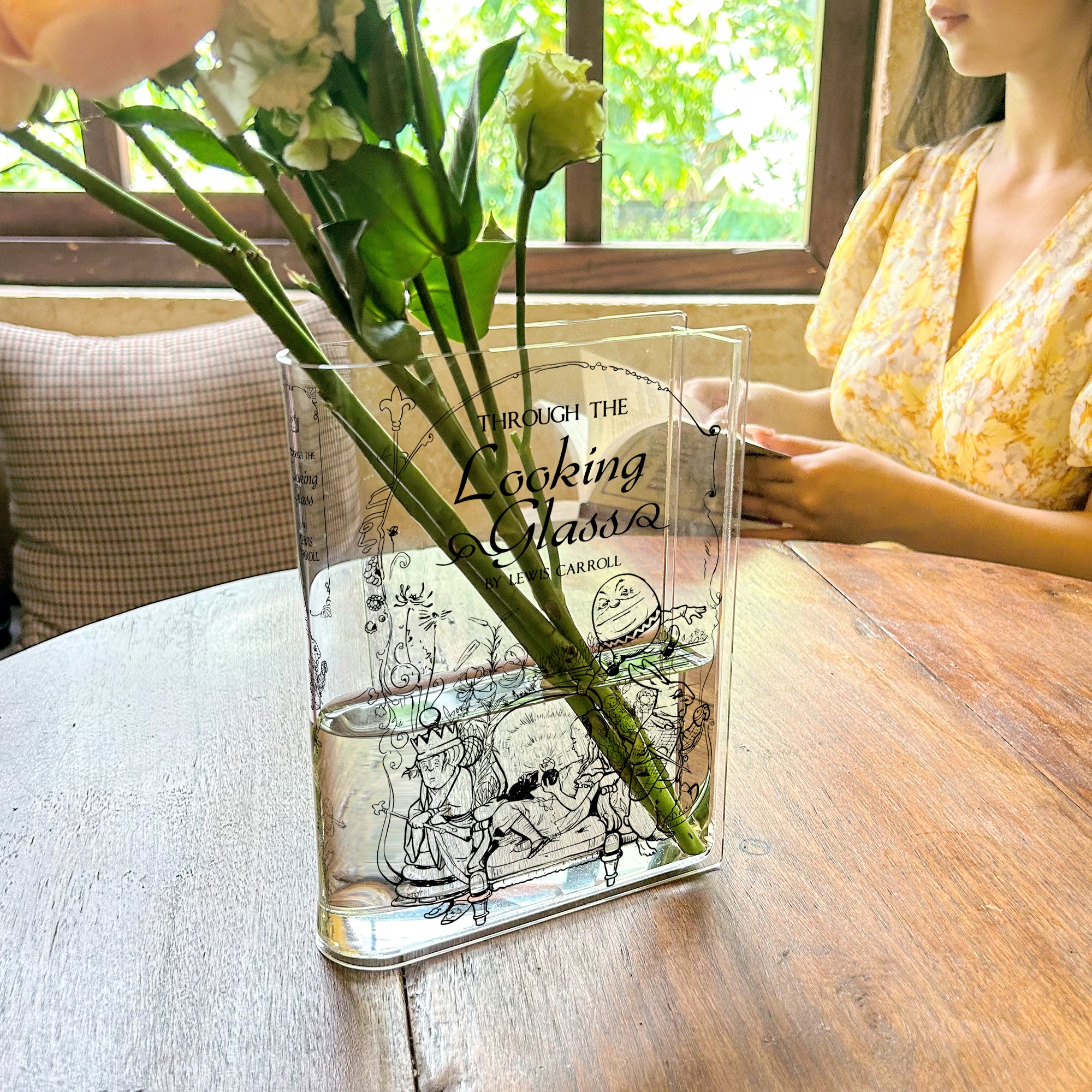 Through the Looking-Glass Acrylic Book Vase