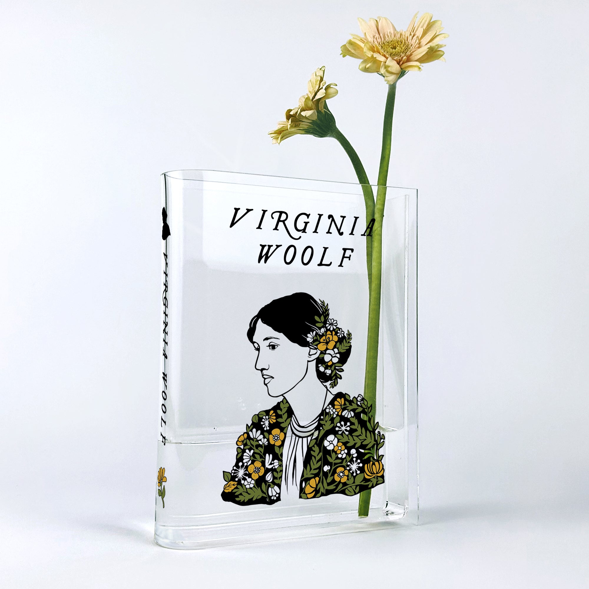 Virginia Woolf Acrylic Book Vase