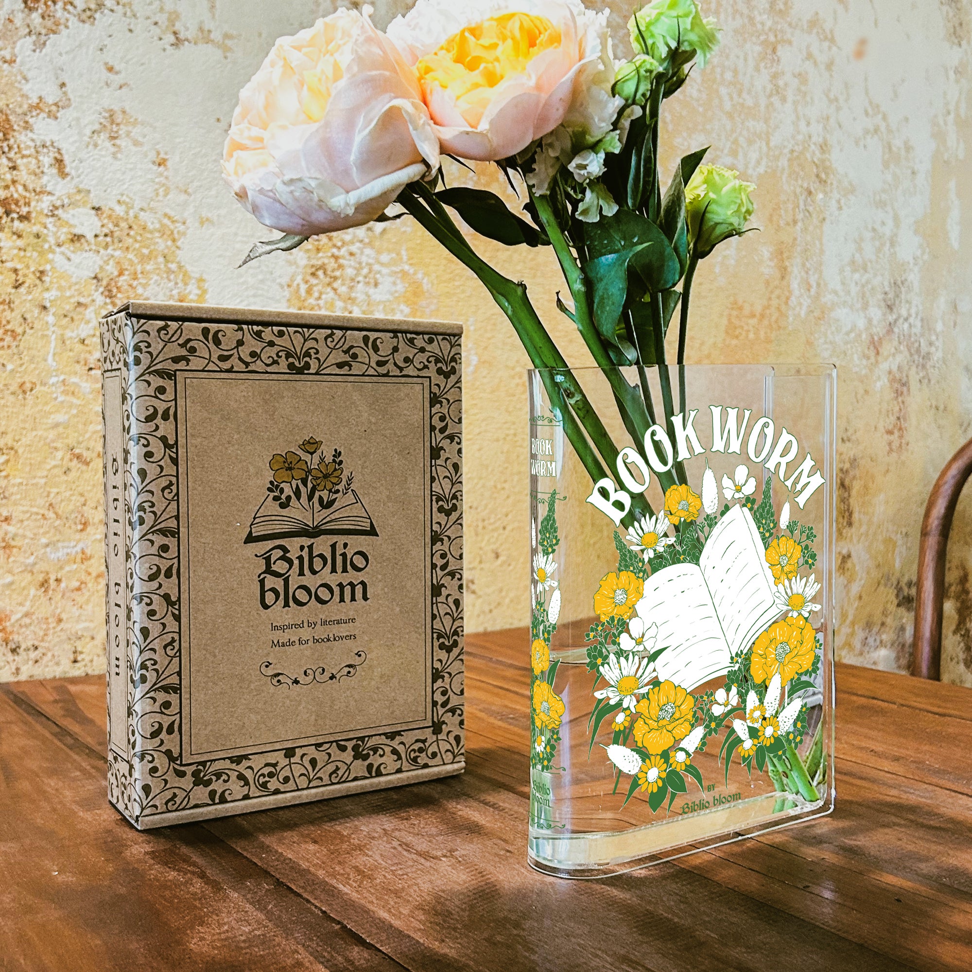 Bookworm Acrylic Book Vase