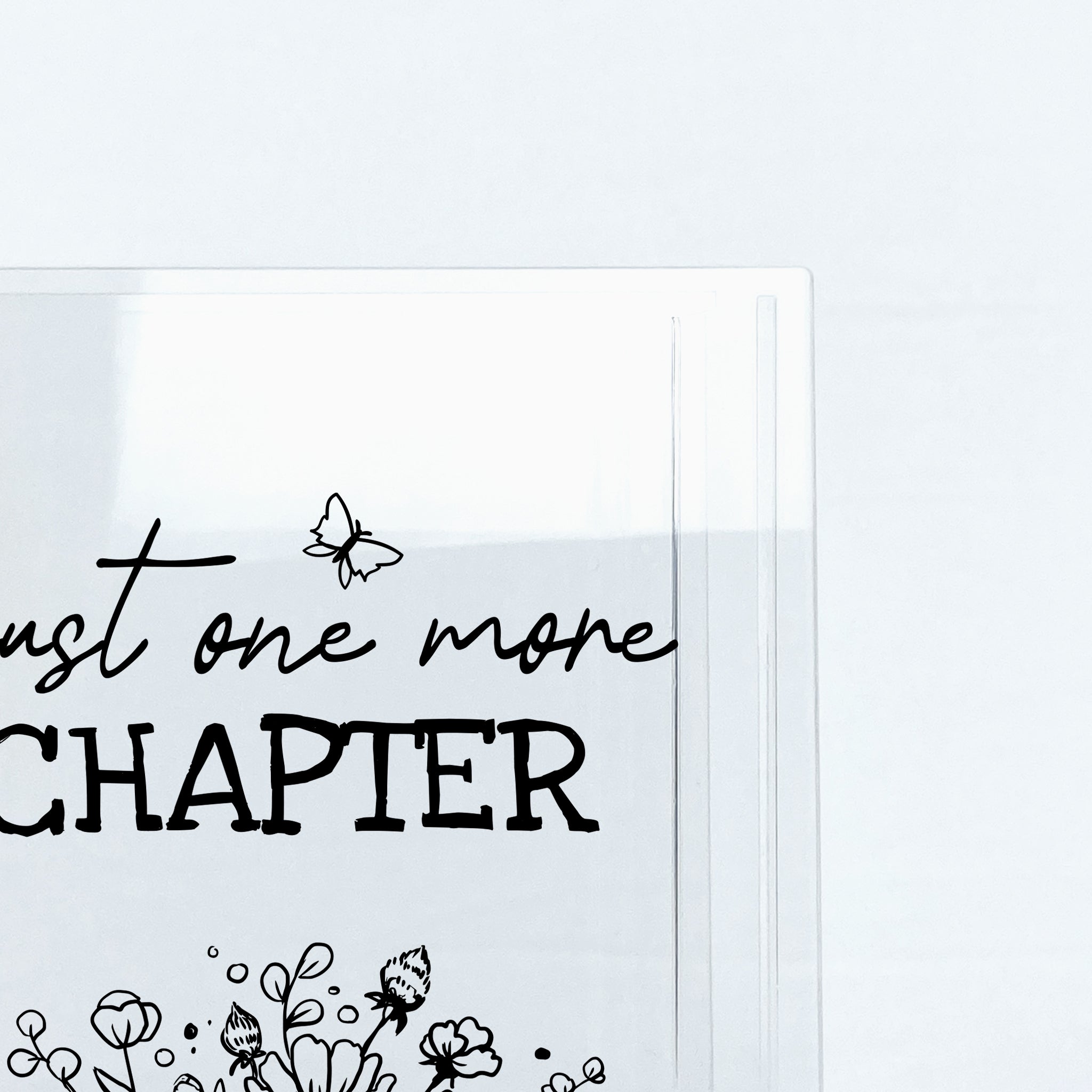 Just One More Chapter Acrylic Book Vase - Black