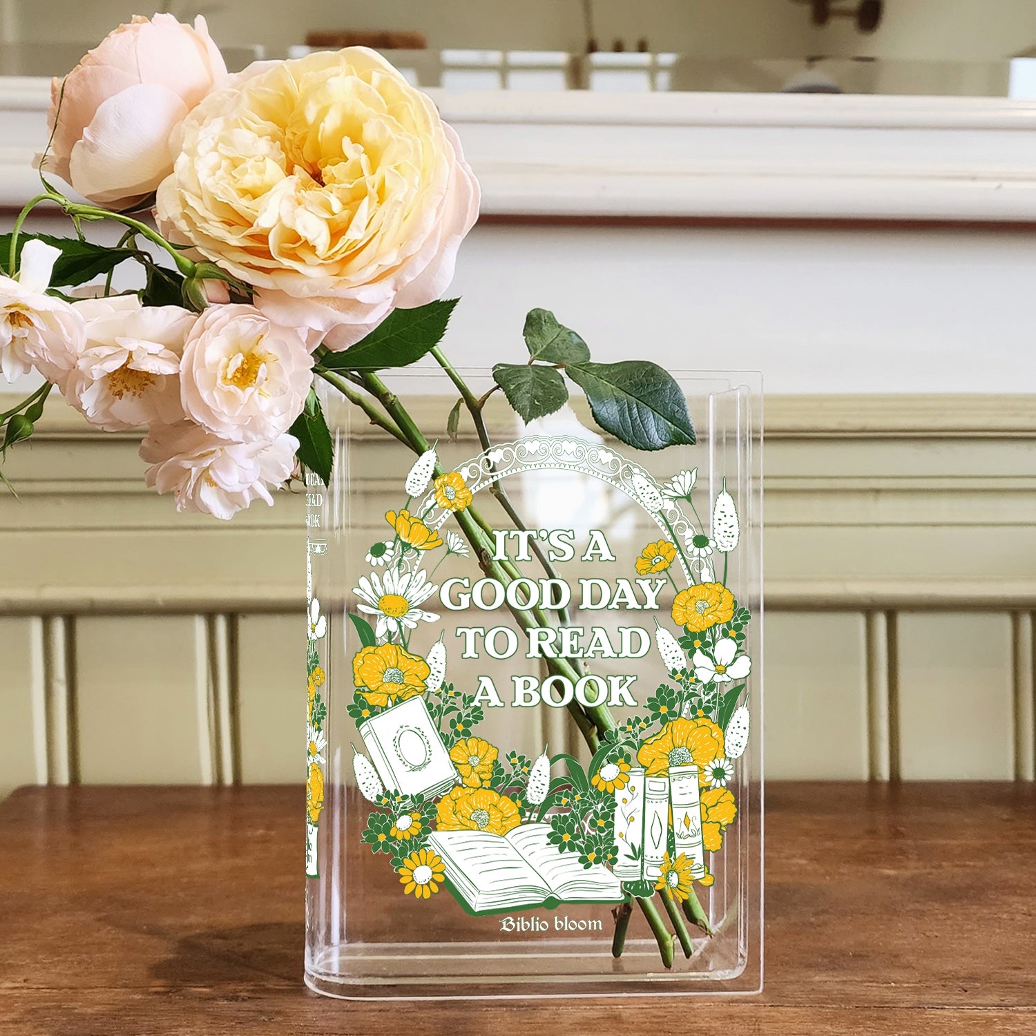 Good Day To Read A Book Acrylic Book Vase - II