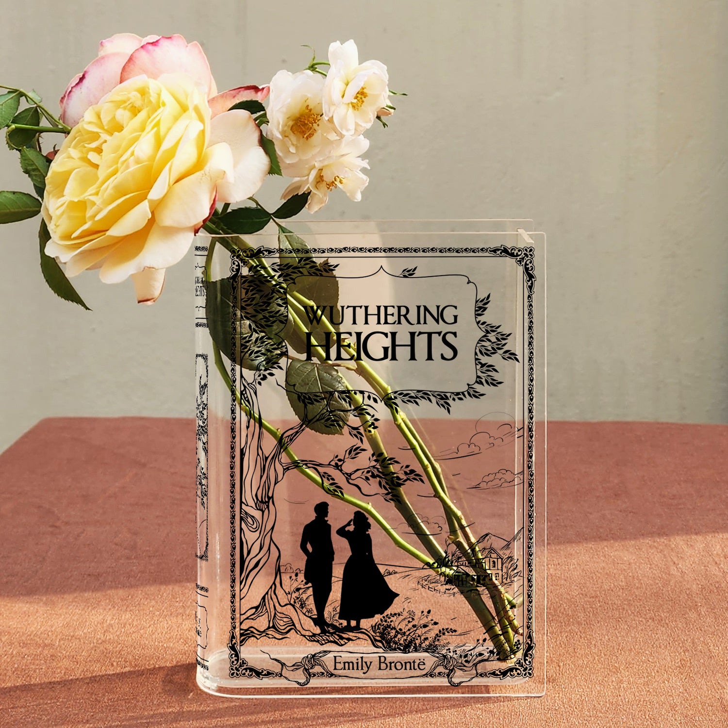 Wuthering Heights Acrylic Book Vase - Black