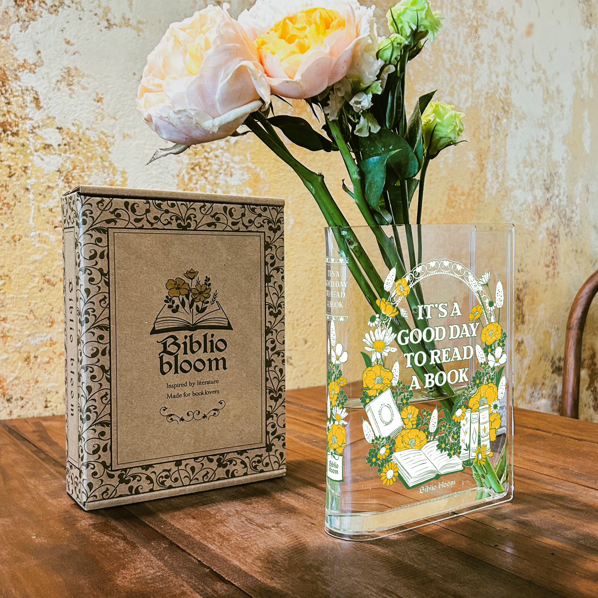 Good Day To Read A Book Acrylic Book Vase - II