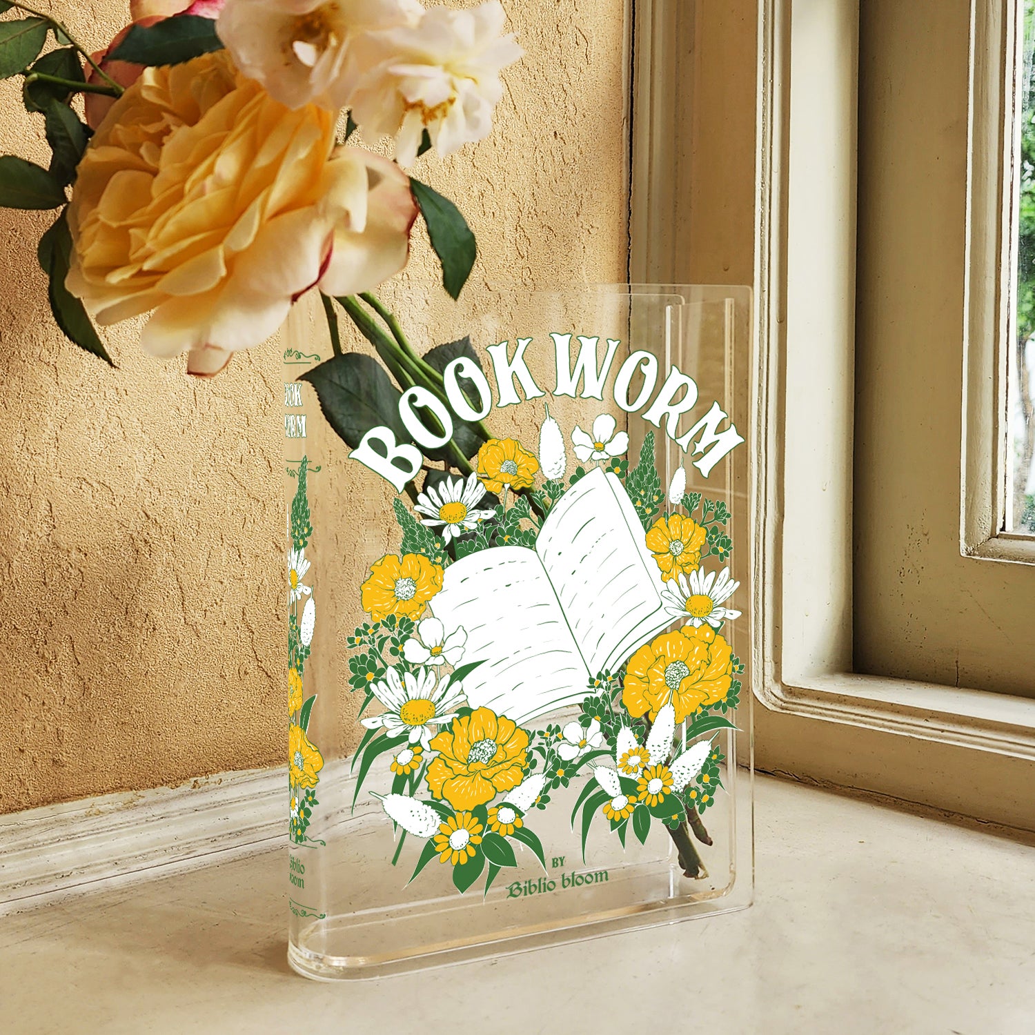 Bookworm Acrylic Book Vase