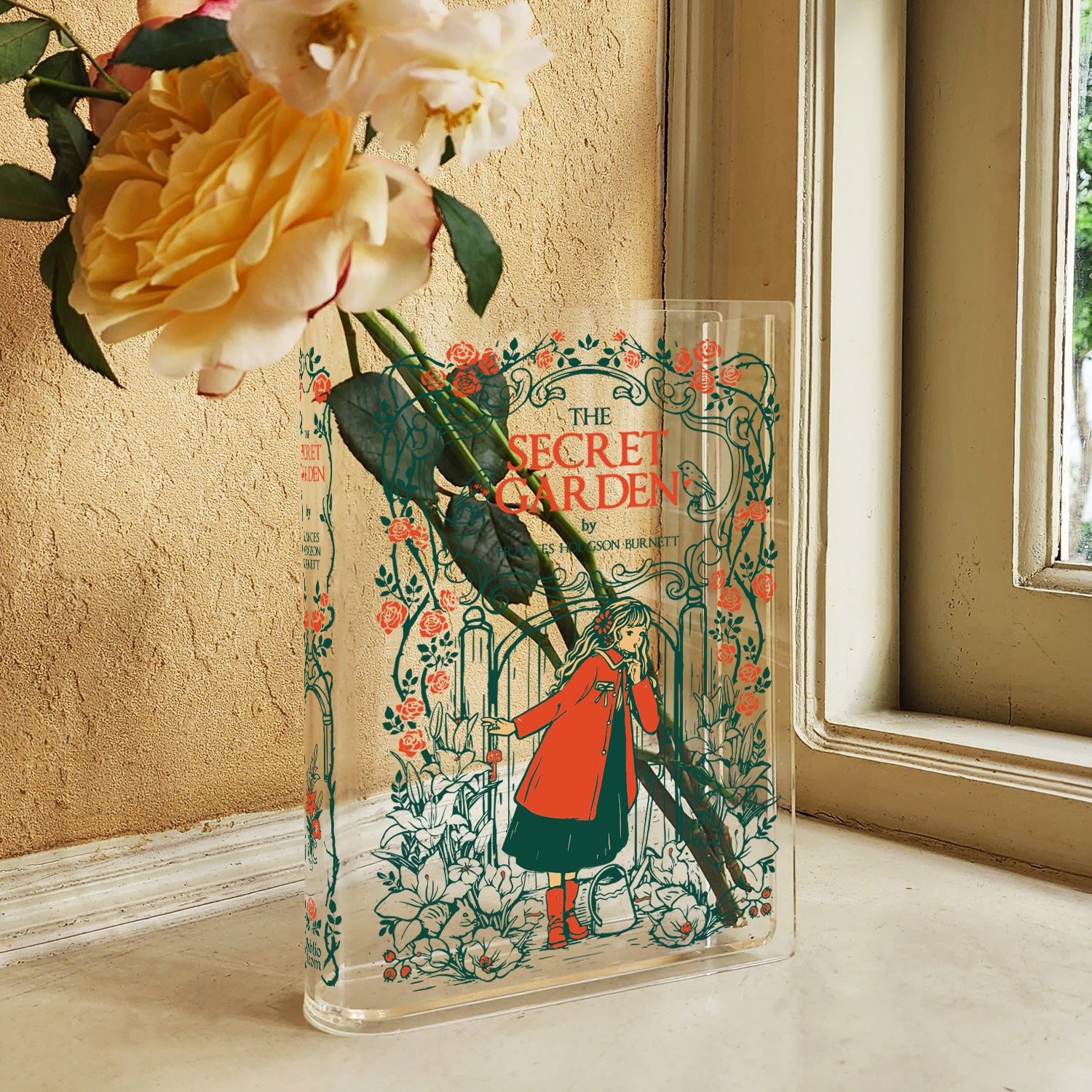 The Secret Garden Acrylic Book Vase - Blonde