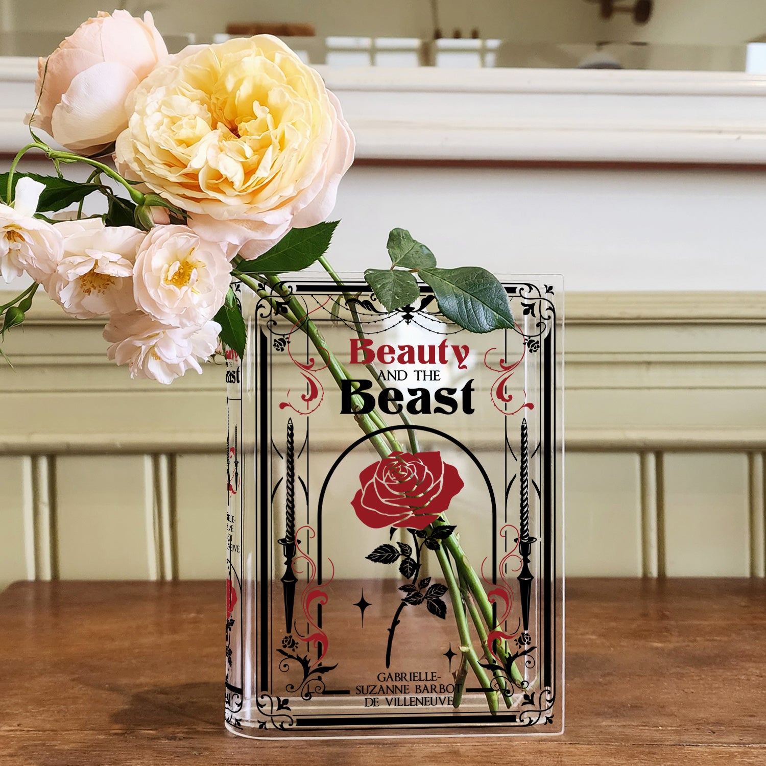 Beauty and the Beast Acrylic Book Vase - II