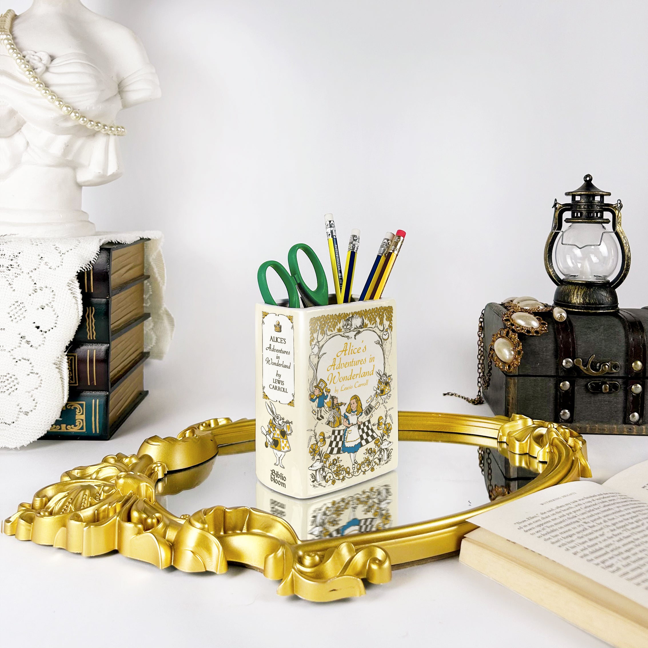 Alice in Wonderland Ceramic Book Vase II - Small