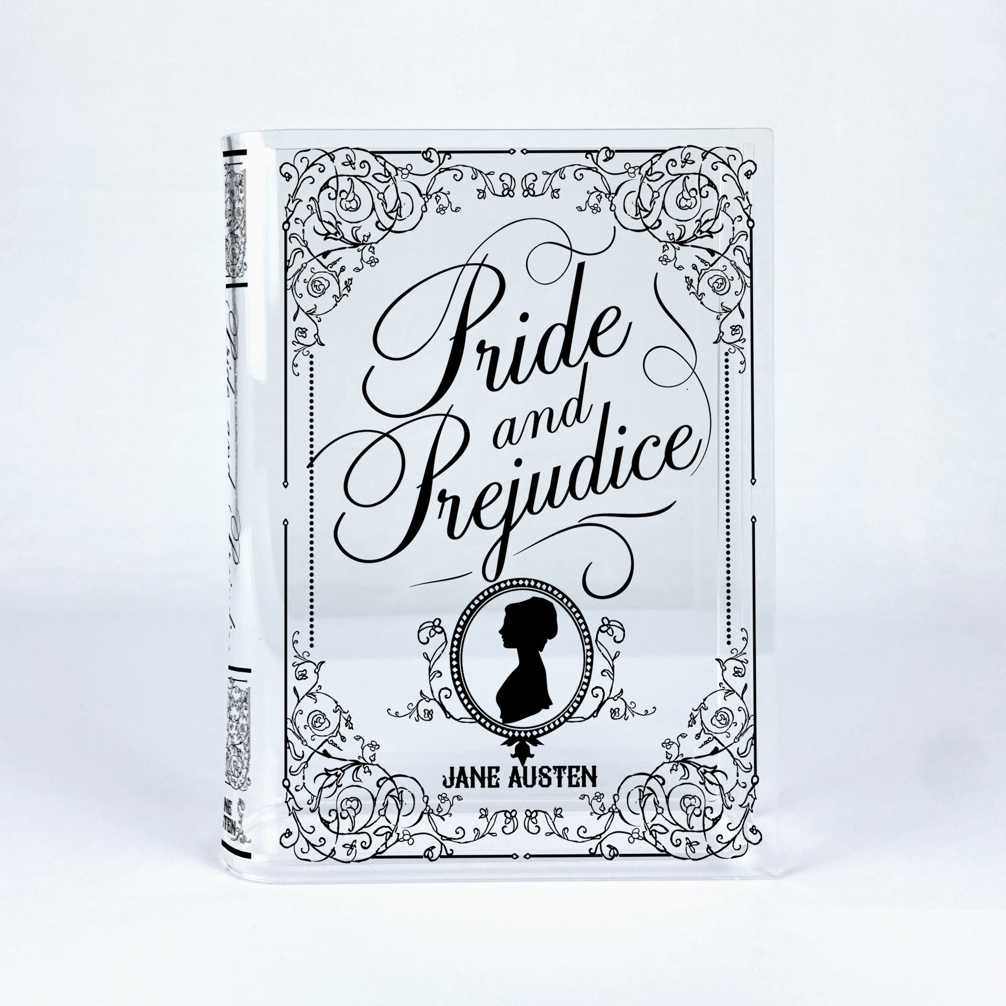 Pride and Prejudice Acrylic Book Vase - II - Black