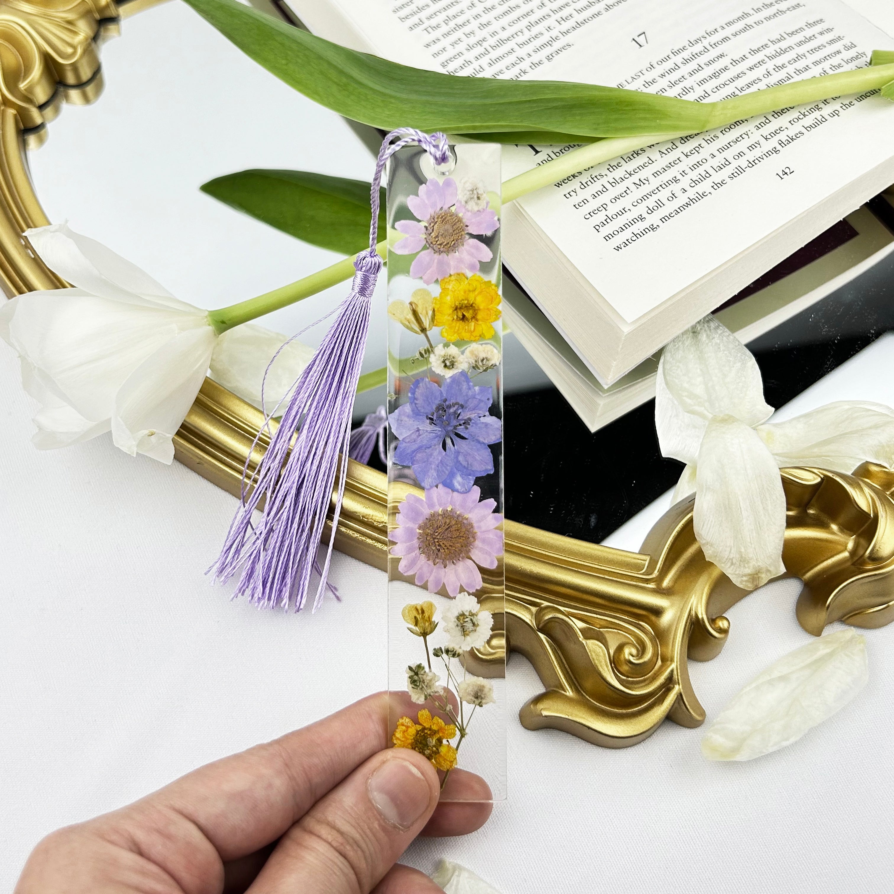 Purple Flower Bookmark