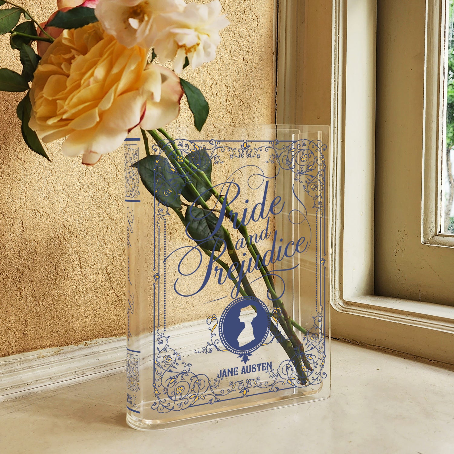 Pride and Prejudice Acrylic Book Vase - II - Colorful