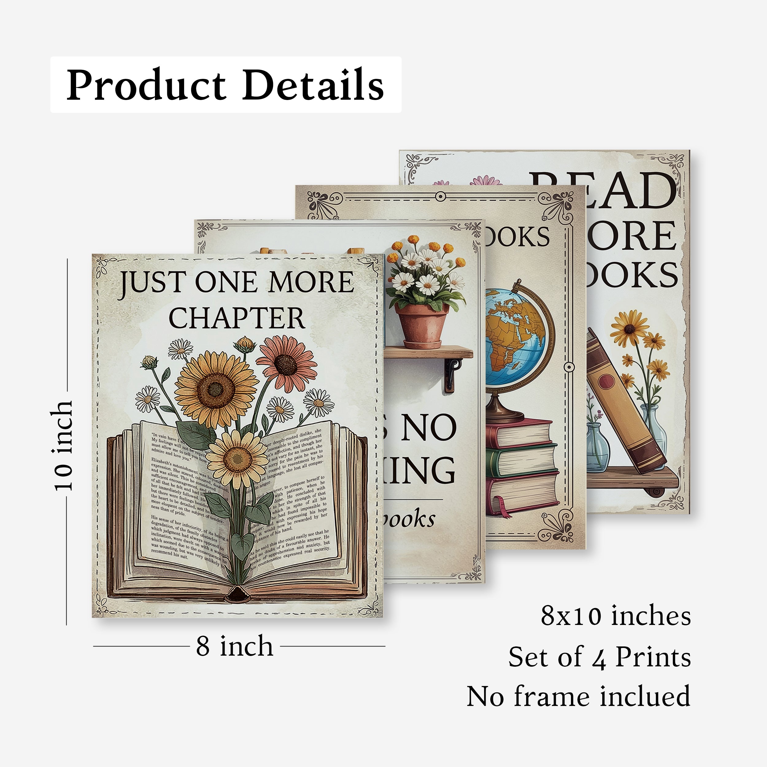 Book Poster I - Set of 4 - 8