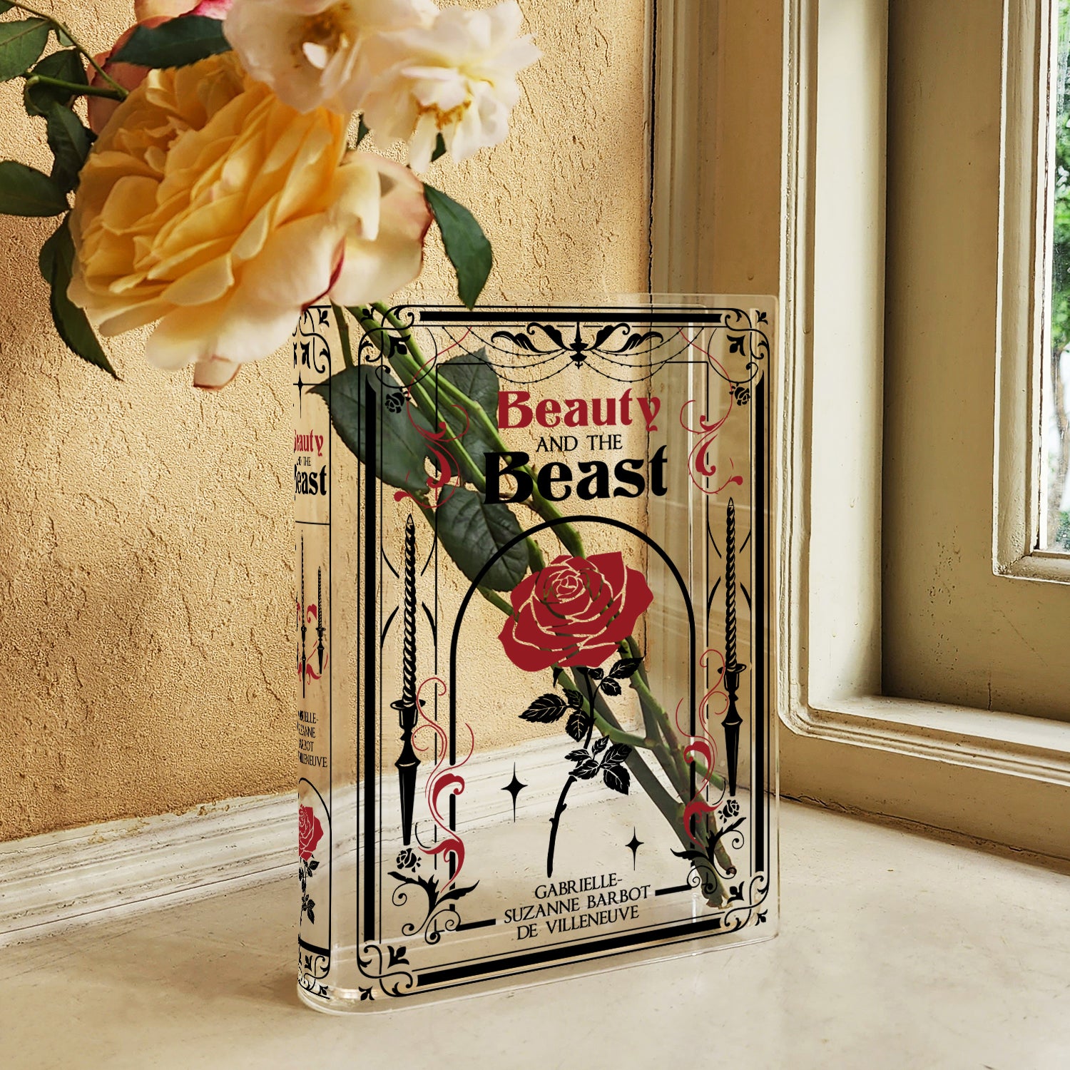 Beauty and the Beast Acrylic Book Vase - II