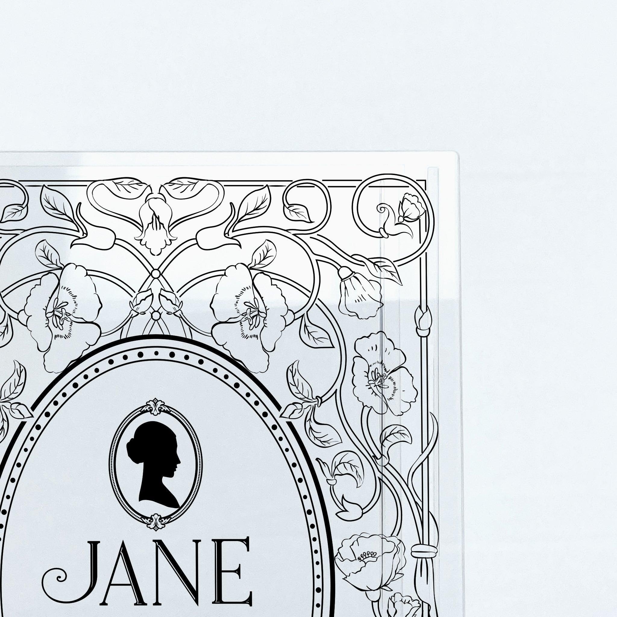 Jane Eyre Acrylic Book Vase - Black
