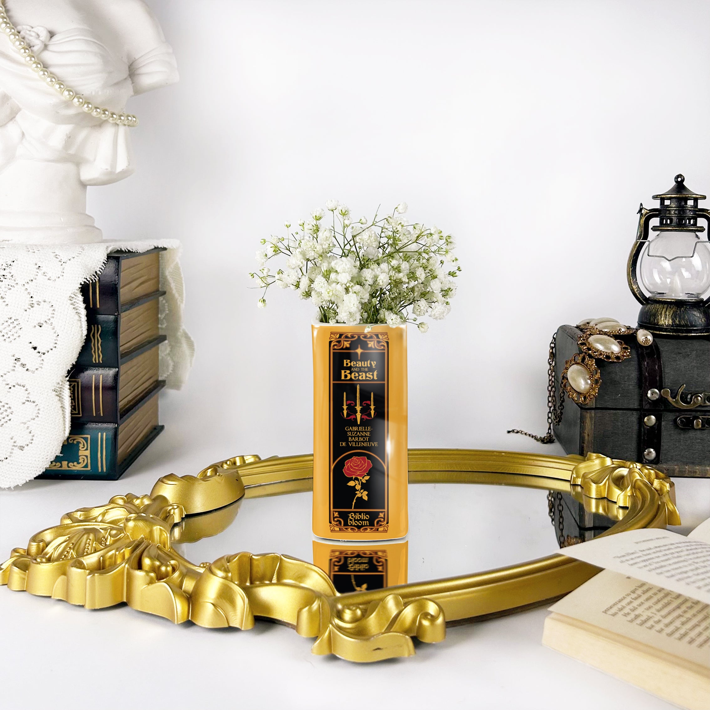 Beauty and the Beast Ceramic Book Vase - Small