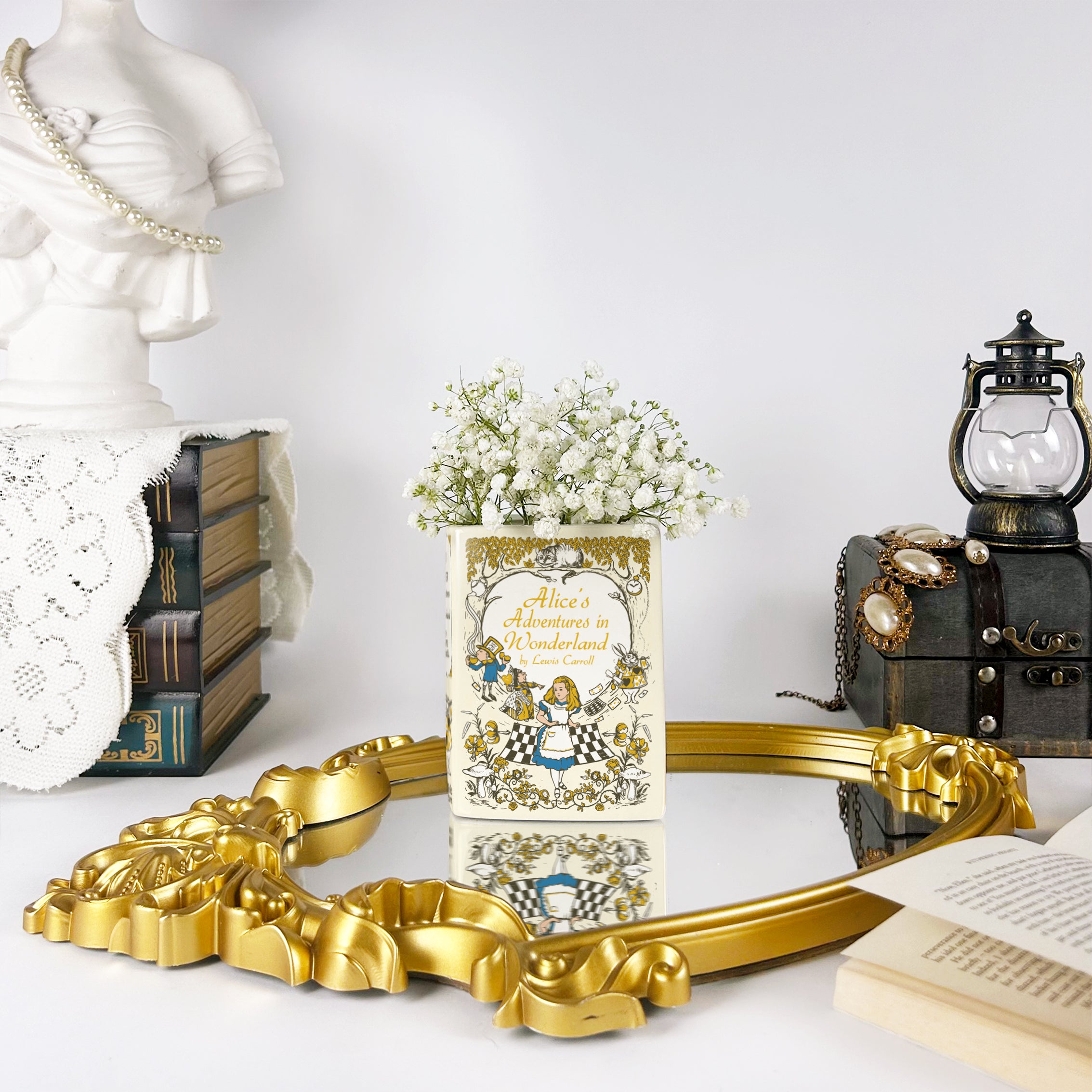 Alice in Wonderland Ceramic Book Vase II - Small