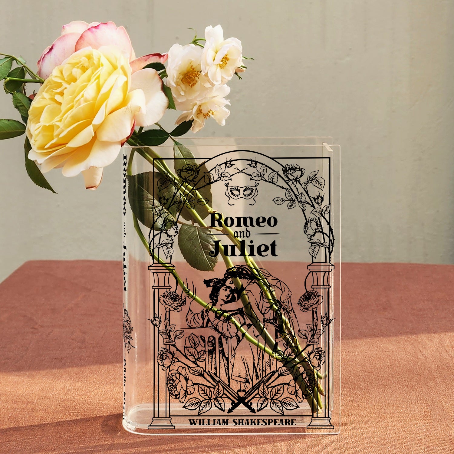 Romeo and Juliet Acrylic Book Vase