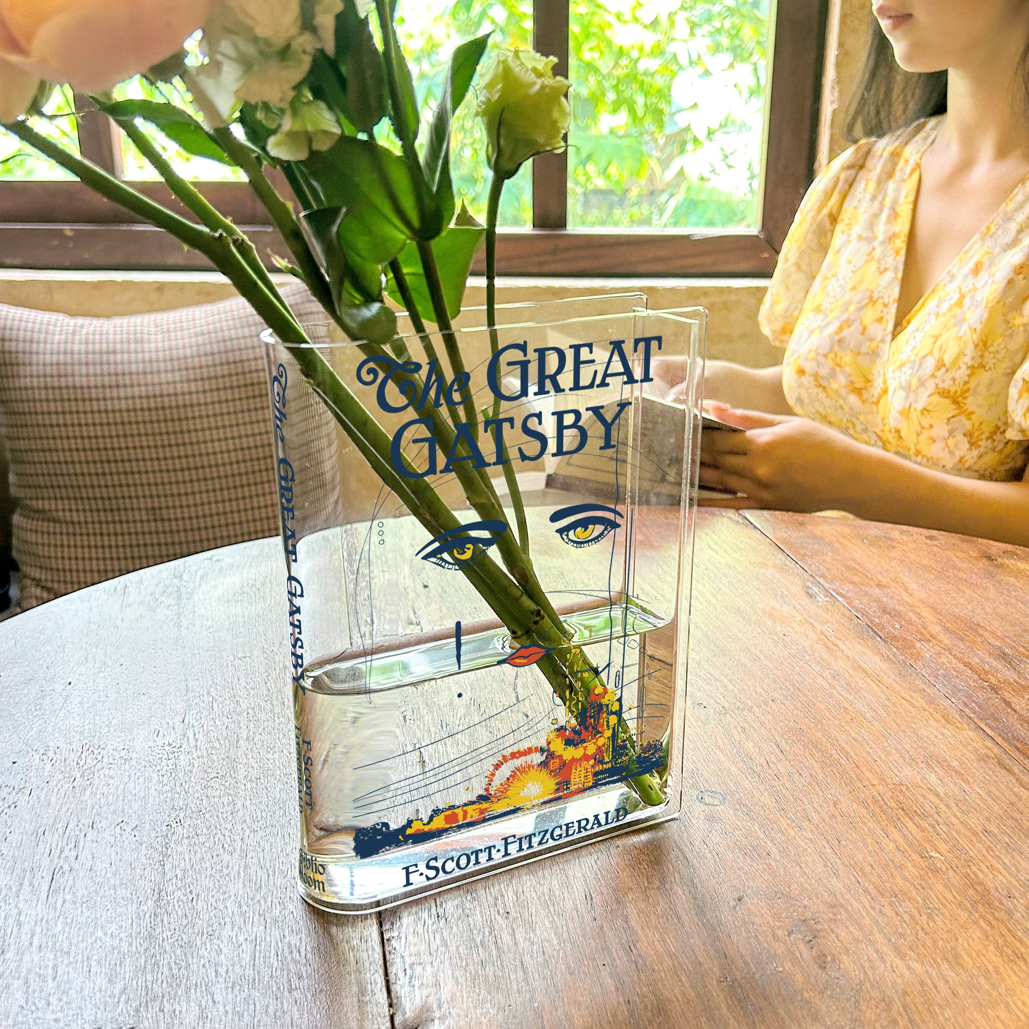 The Great Gatsby Acrylic Book Vase - Colorful