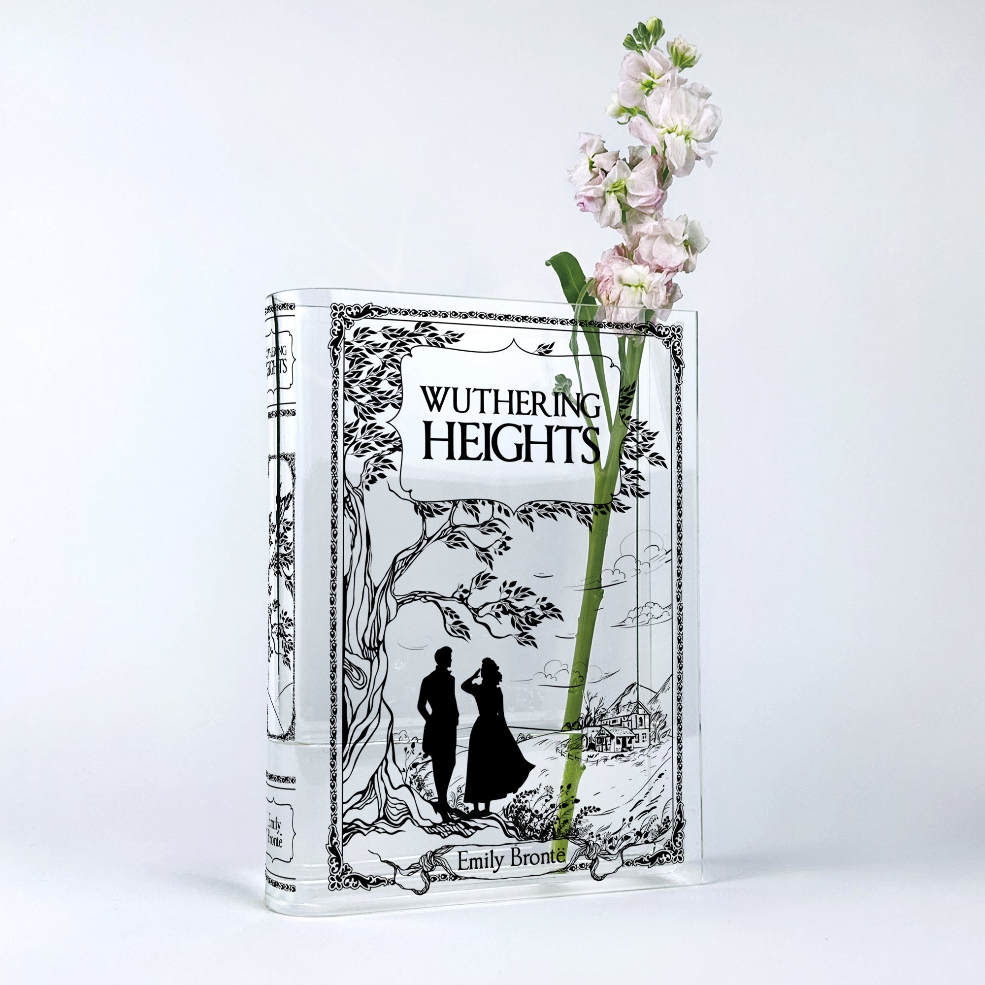 Wuthering Heights Acrylic Book Vase - Black